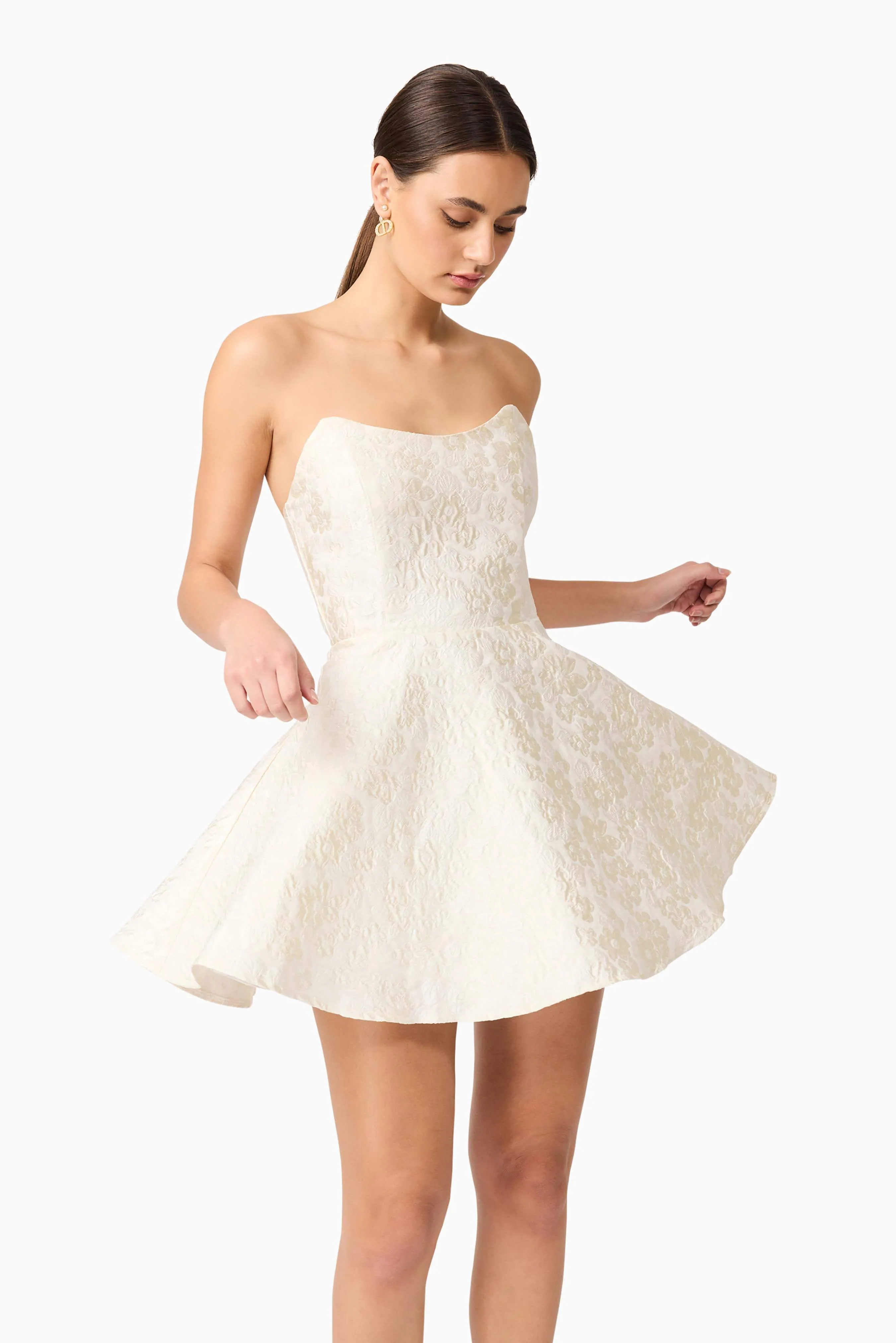 Galadirel Strapless Mini Dress in White sold by Elliatt product image thumbnail 2