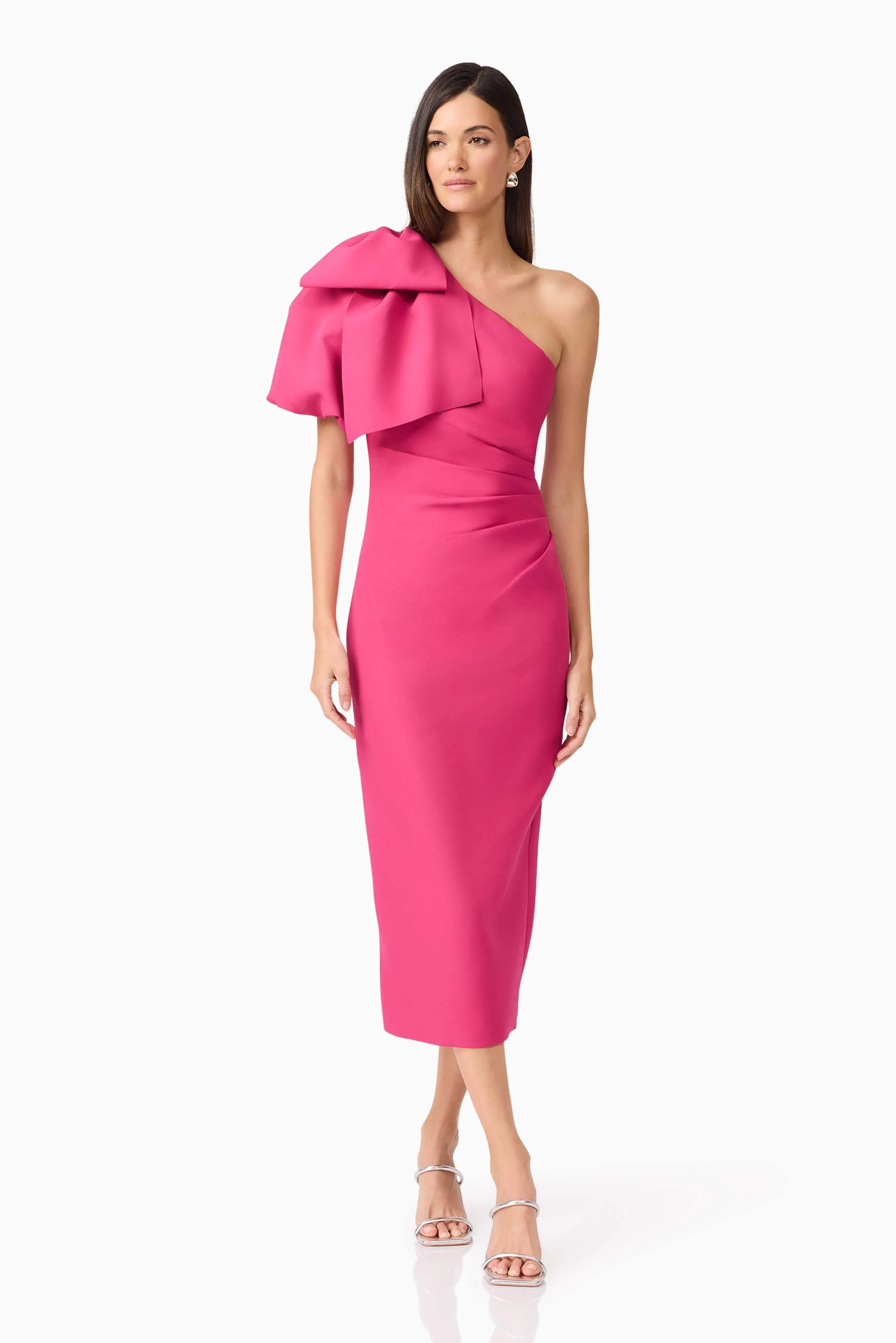 Elysie Asymmetrical Midi Dress in Pink sold by Elliatt product image thumbnail 4