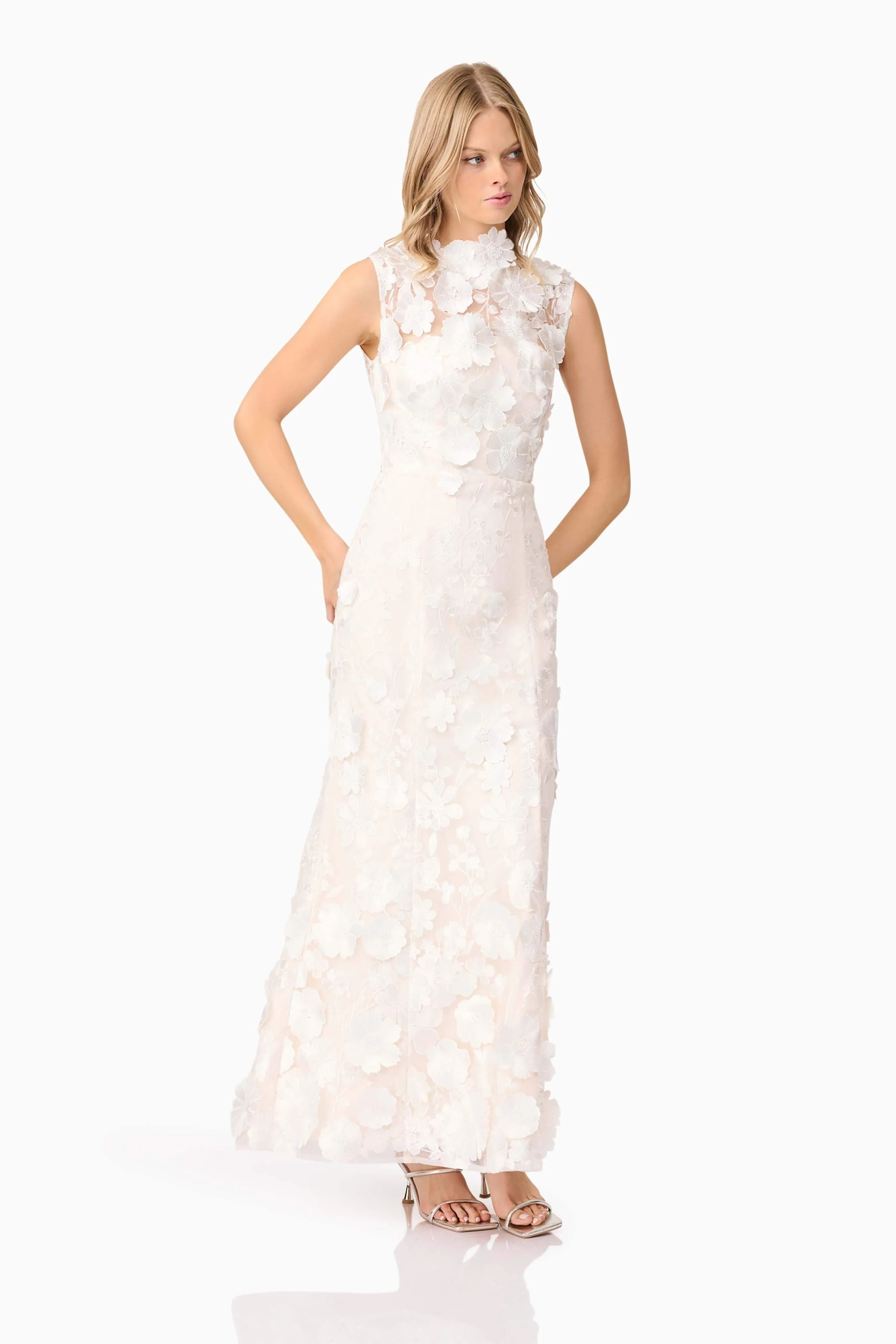 Yvette 3D Gown in White sold by Elliatt product image thumbnail 2