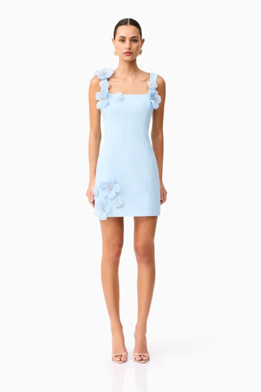 Chantelle Floral Mini Dress in Blue sold by Elliatt