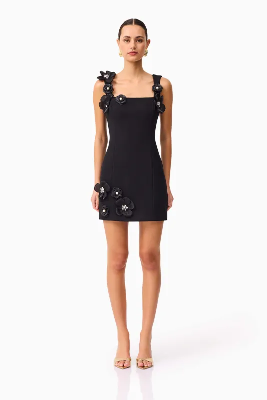Chantelle Floral Mini Dress in Black sold by Elliatt
