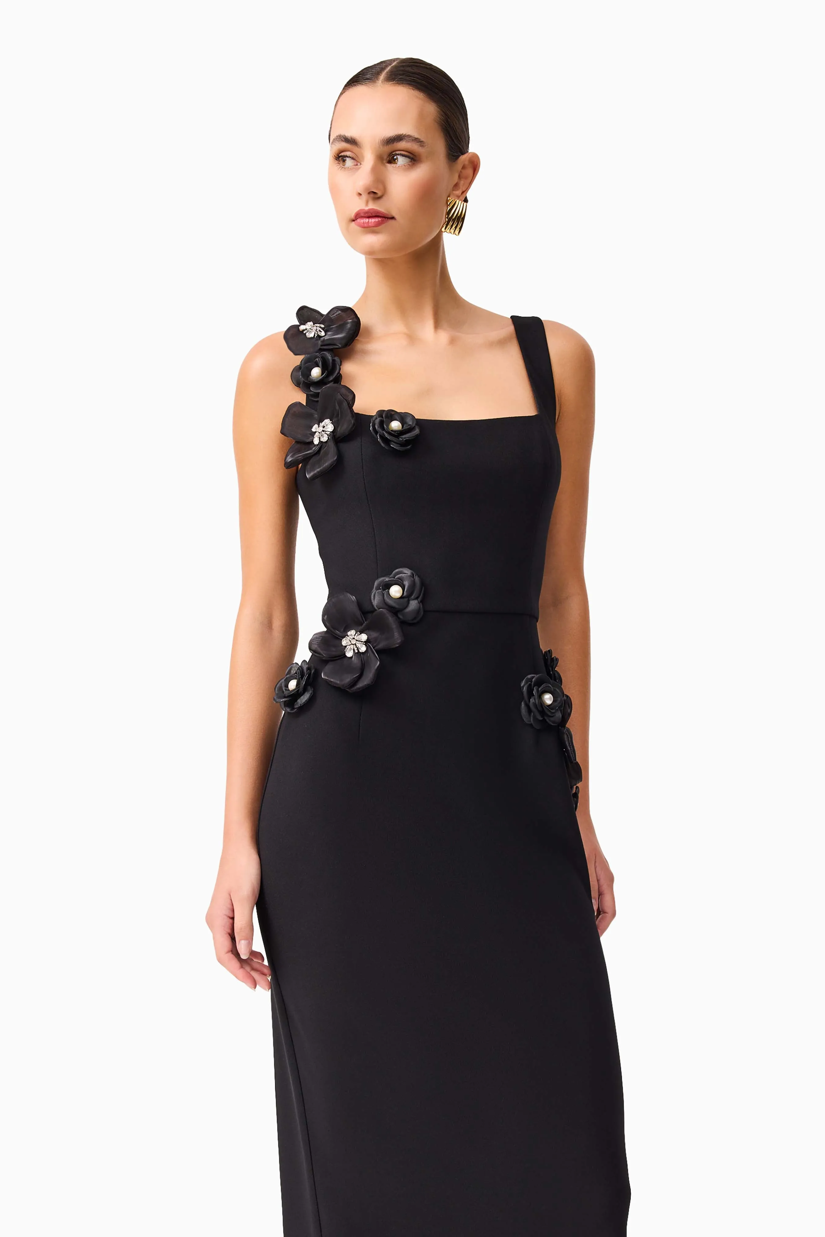 Chantelle 3D Midi Dress in Black sold by Elliatt product image thumbnail 2