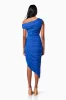 Rome Fitted Midi Dress In Blue sold by Elliatt