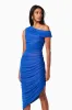 Rome Fitted Midi Dress In Blue sold by Elliatt