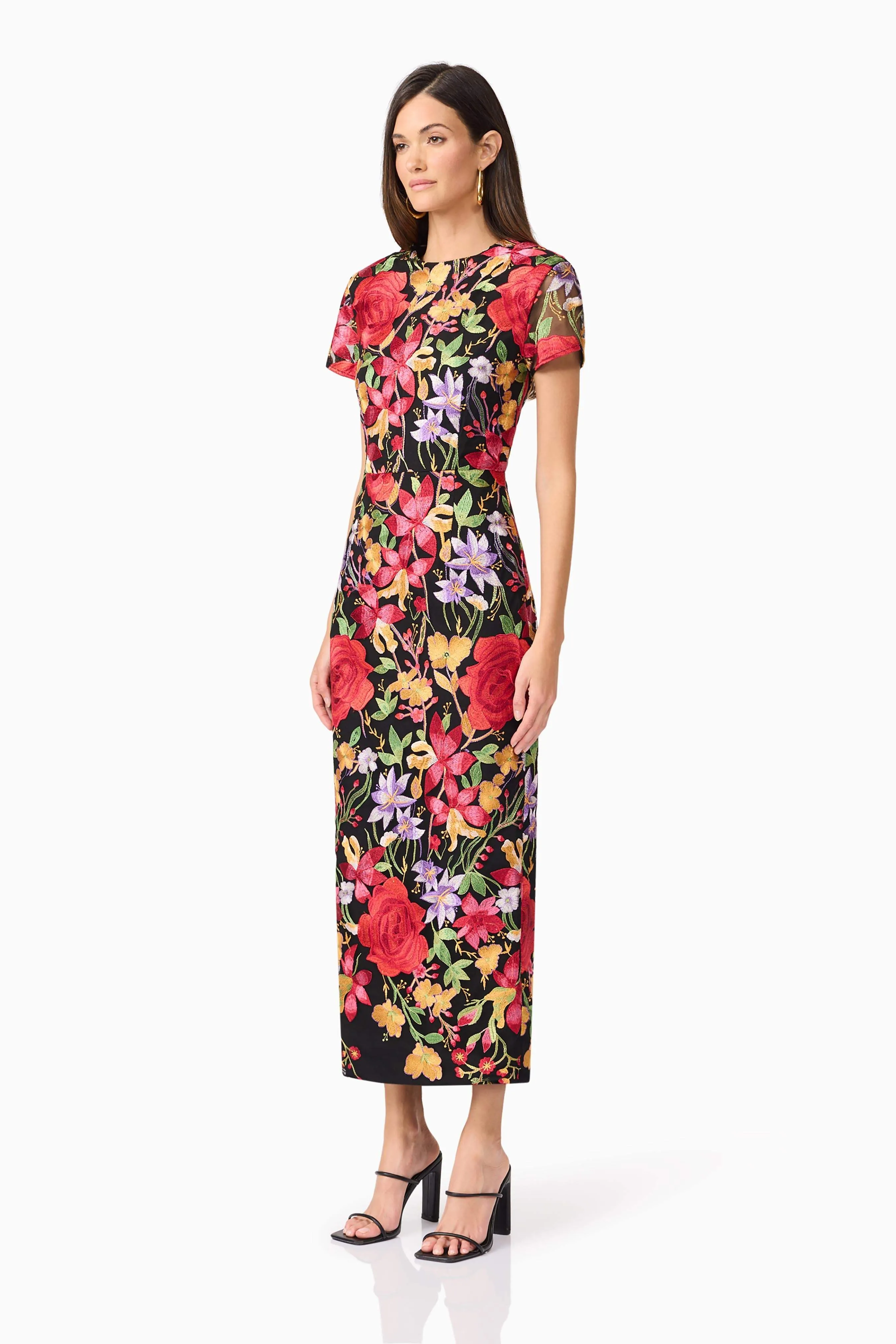 Talia Maxi Dress in Black Floral sold by Elliatt product image thumbnail 4
