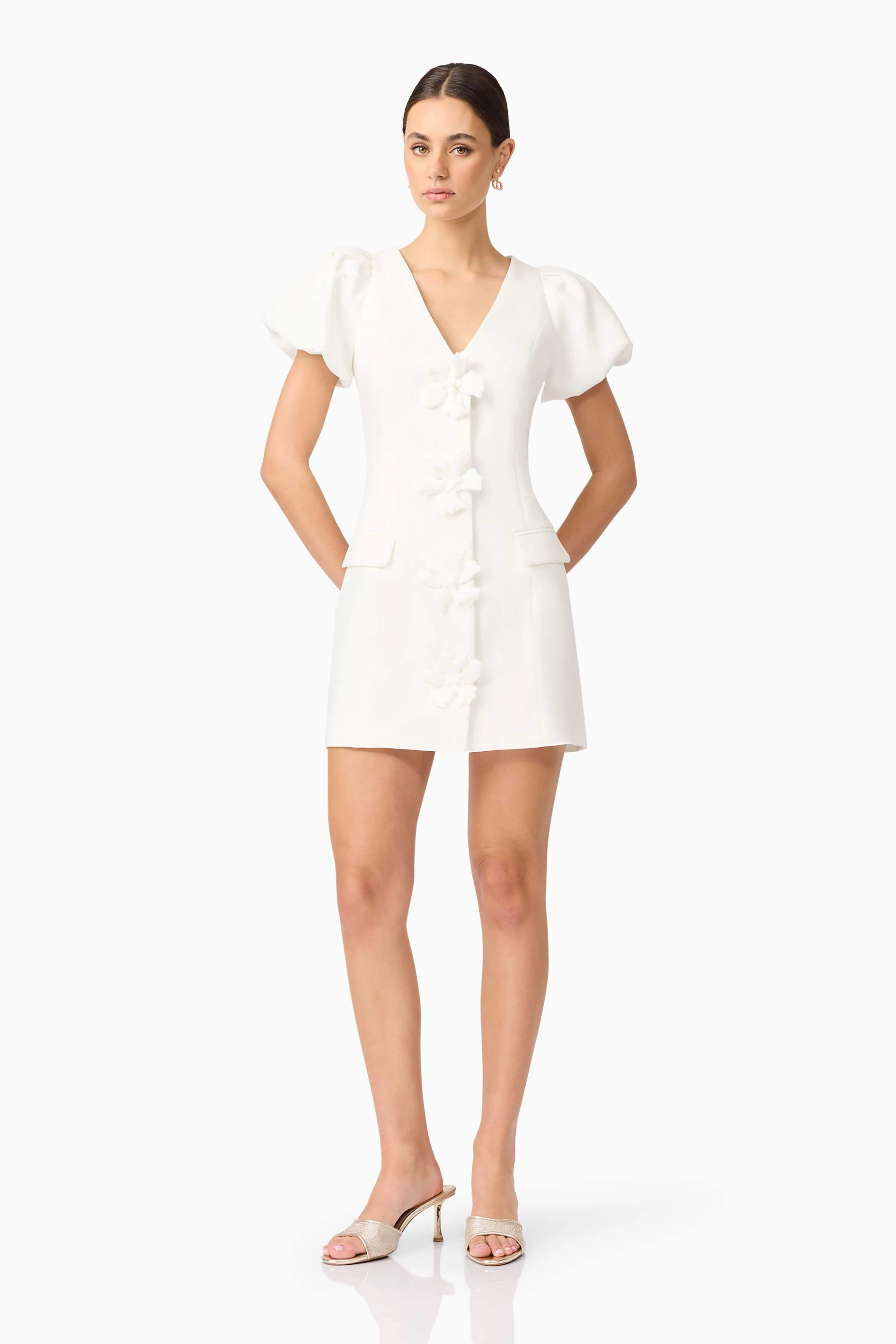 Elysie Blazer Mini Dress in White sold by Elliatt product image thumbnail 4