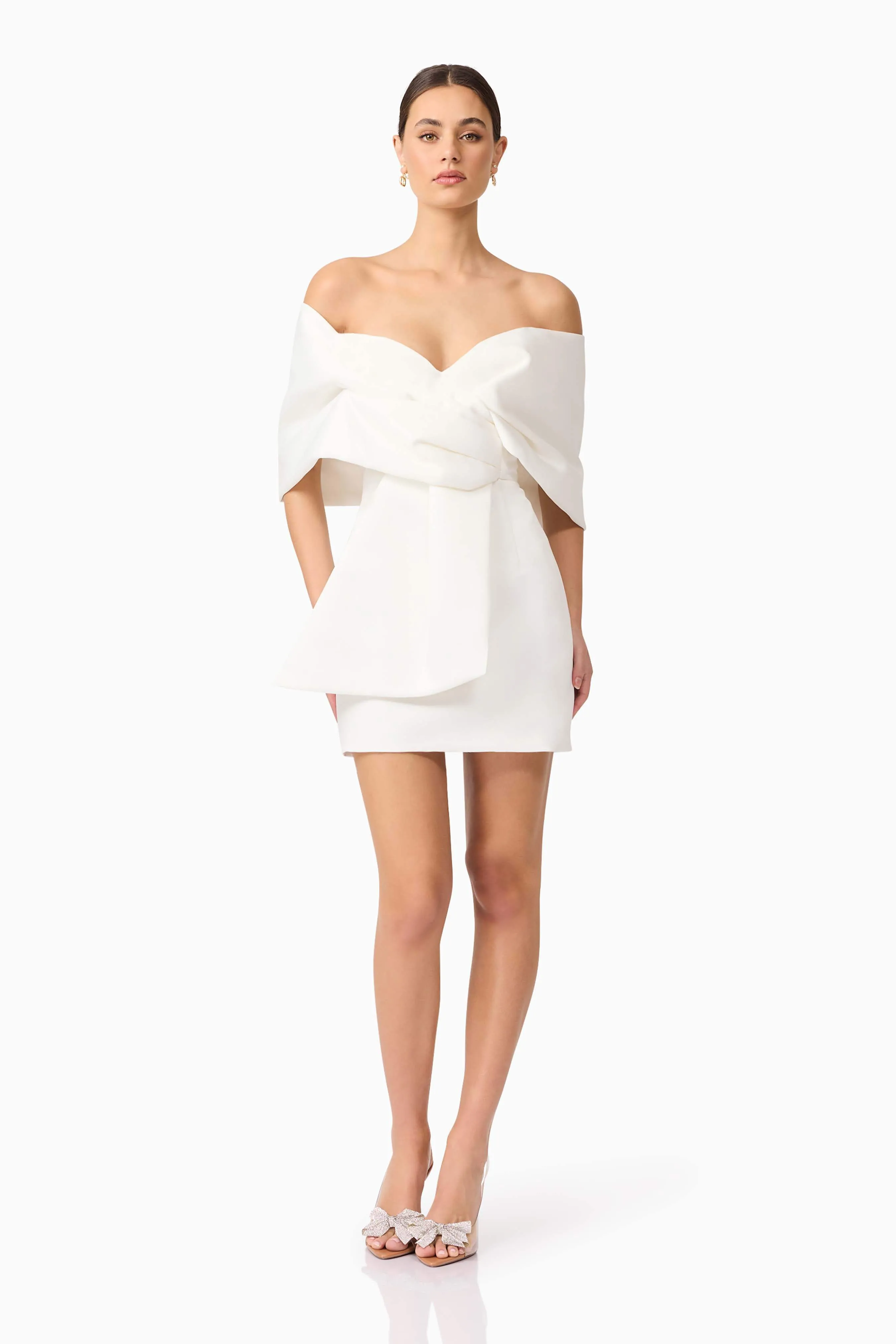 Dandelione Off The Shoulder Mini Dress in White sold by Elliatt product image thumbnail 4