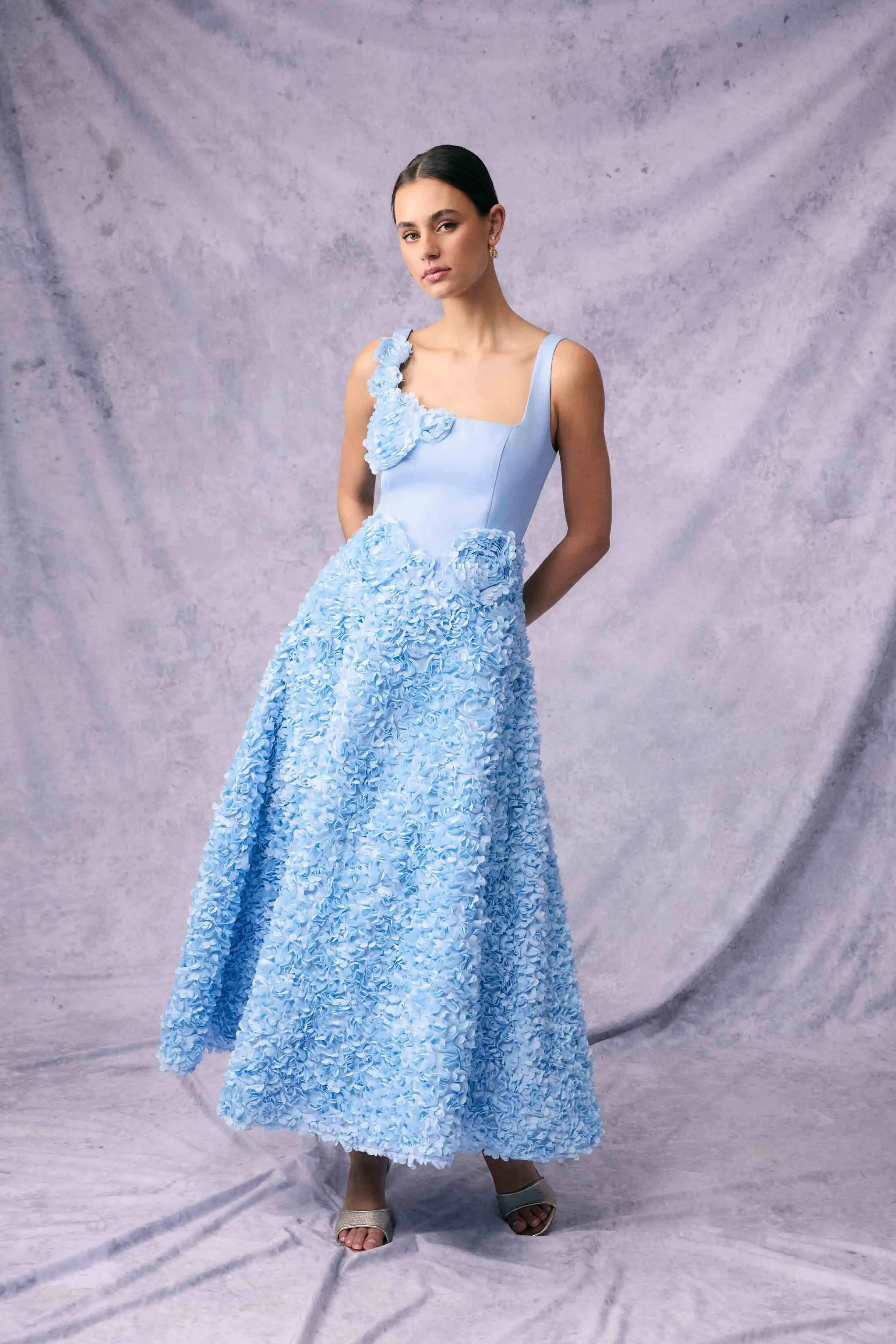 Kaia Floral Maxi Dress in Blue sold by Elliatt product image thumbnail 2