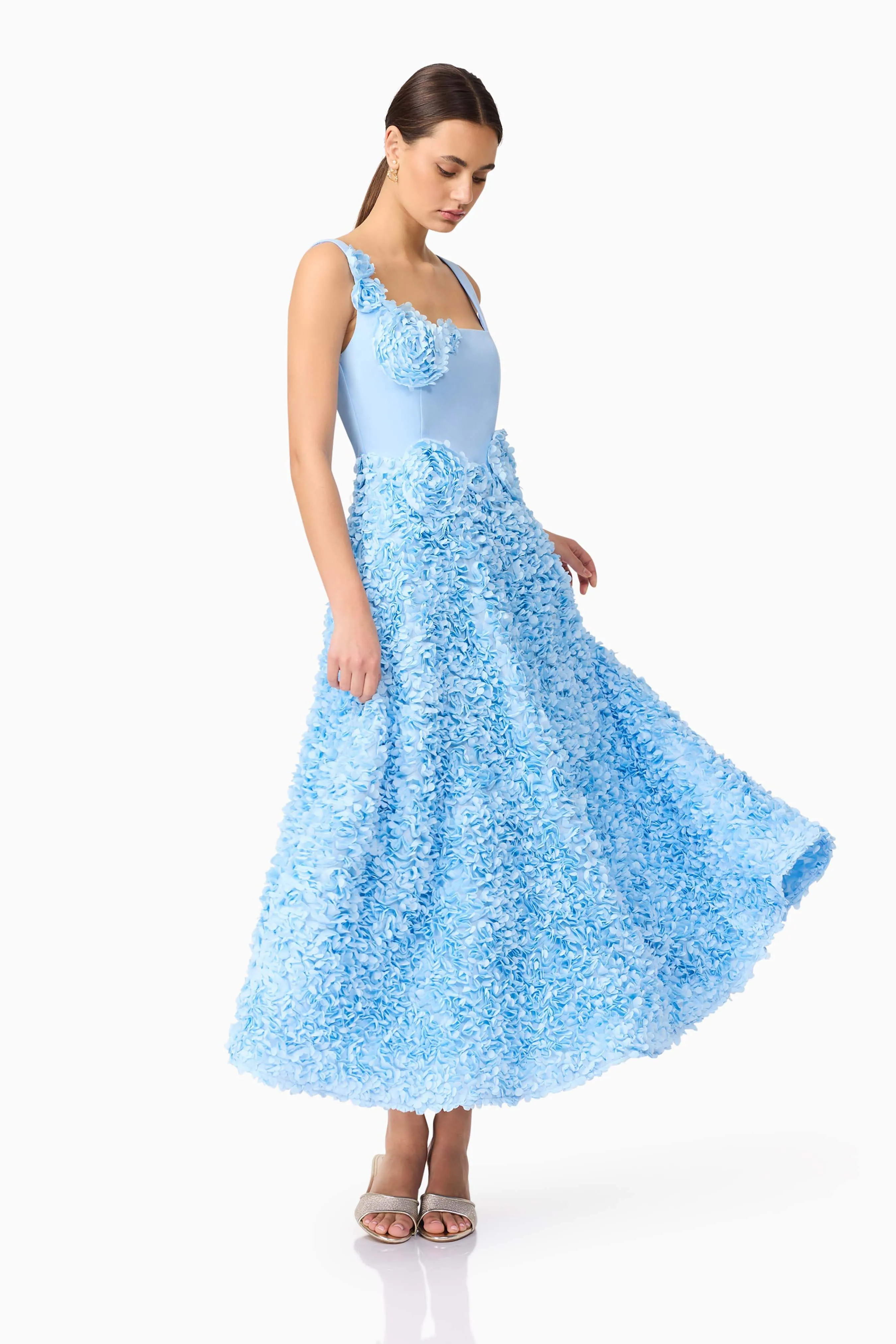 Kaia Floral Maxi Dress in Blue sold by Elliatt product image thumbnail 4
