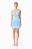 Kaia Floral Mini Dress in Blue sold by Elliatt