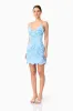 Kaia Floral Mini Dress in Blue sold by Elliatt