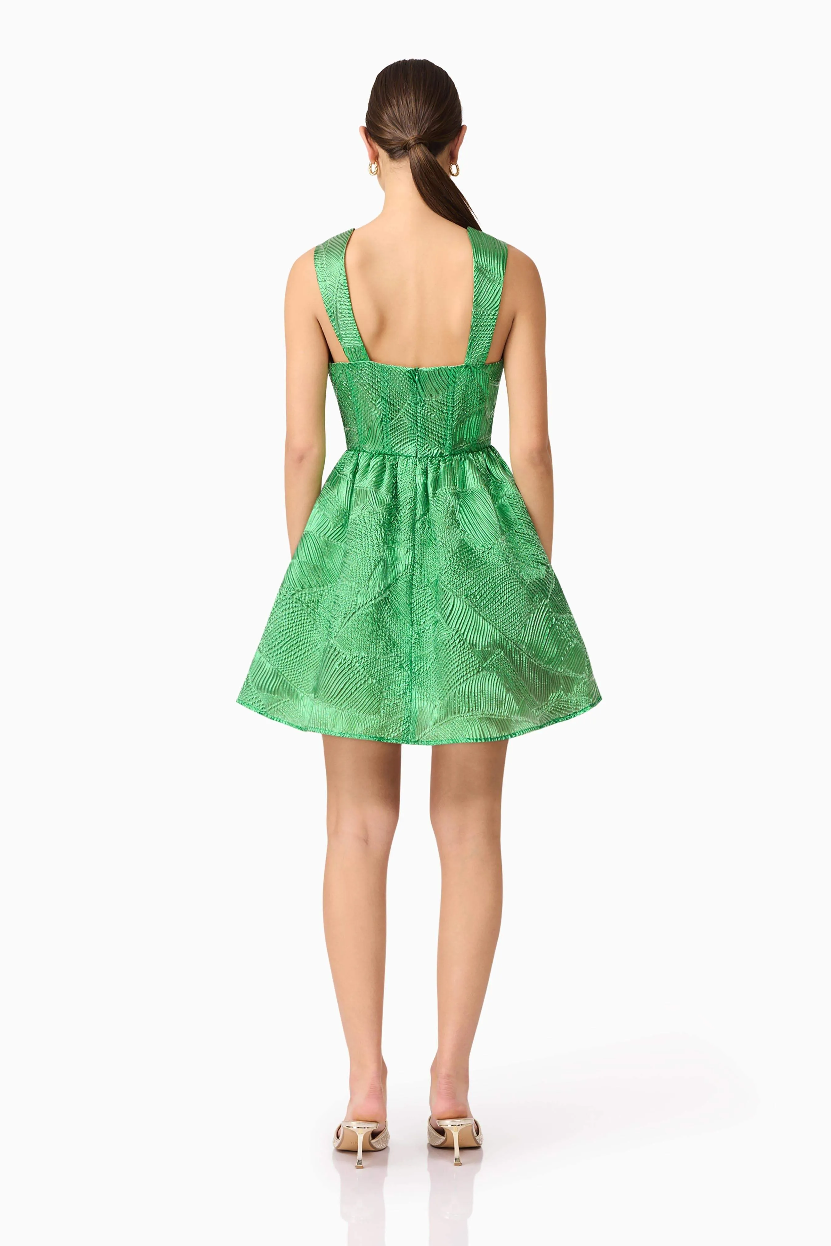 Ginnifer A-Line Mini Dress in Green sold by Elliatt product image thumbnail 5