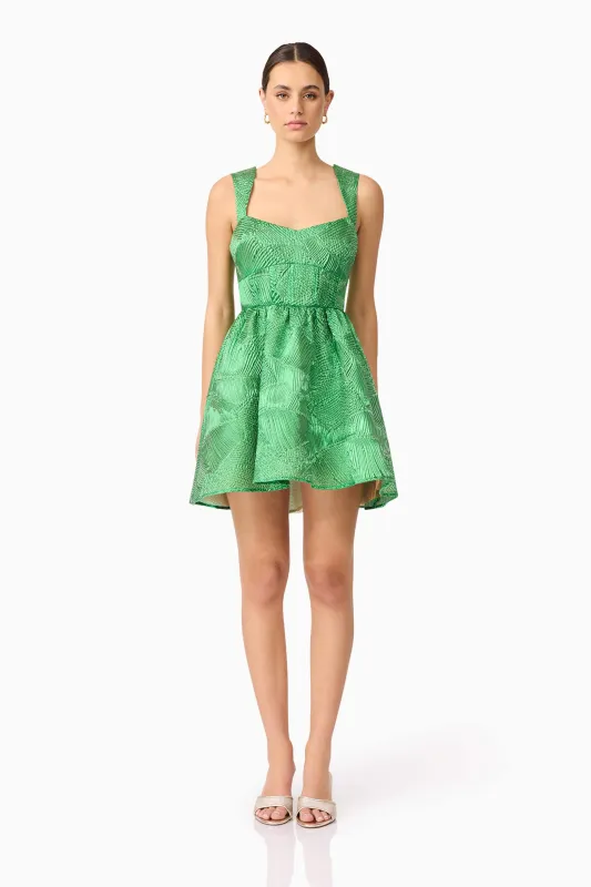 Ginnifer A-Line Mini Dress in Green sold by Elliatt