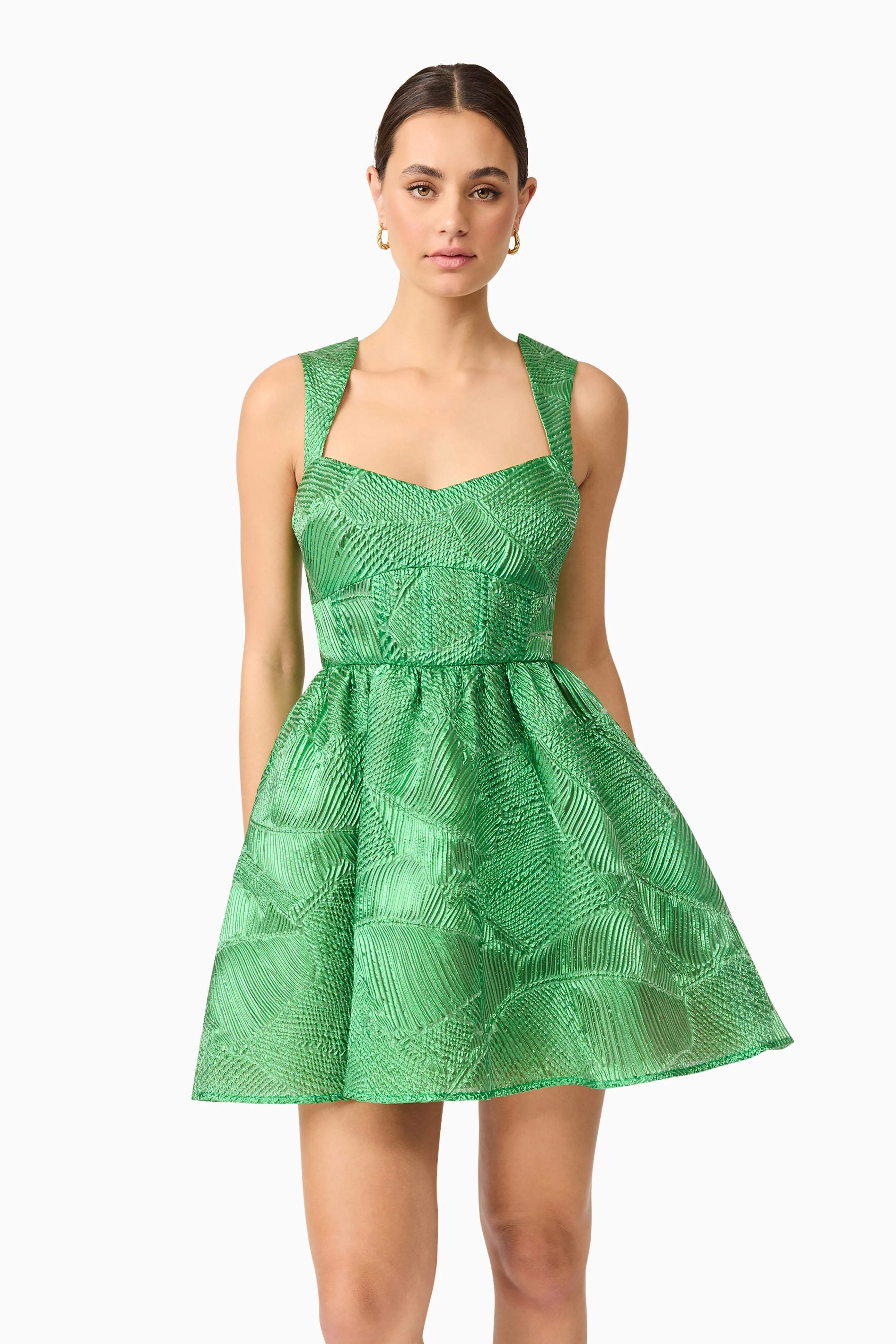Ginnifer A-Line Mini Dress in Green sold by Elliatt product image thumbnail 2
