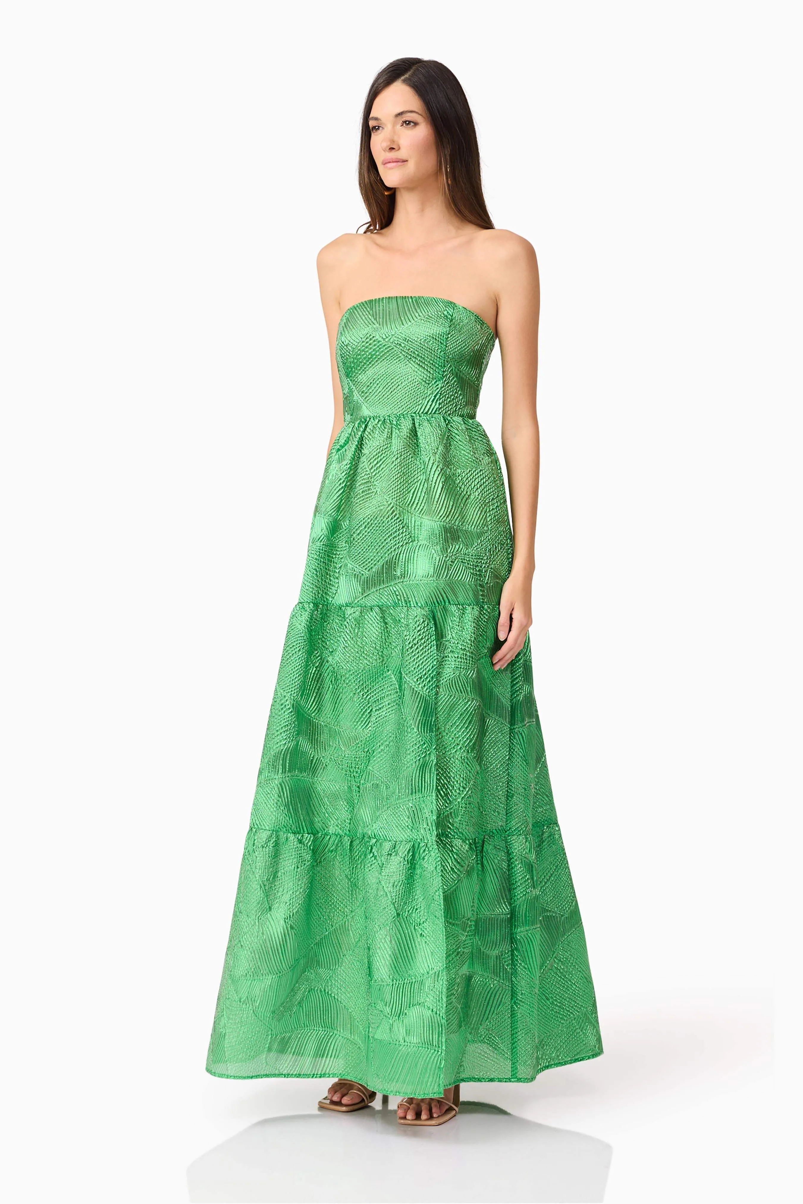 Ginnifer Strapless Maxi Dress in Green sold by Elliatt product image thumbnail 4