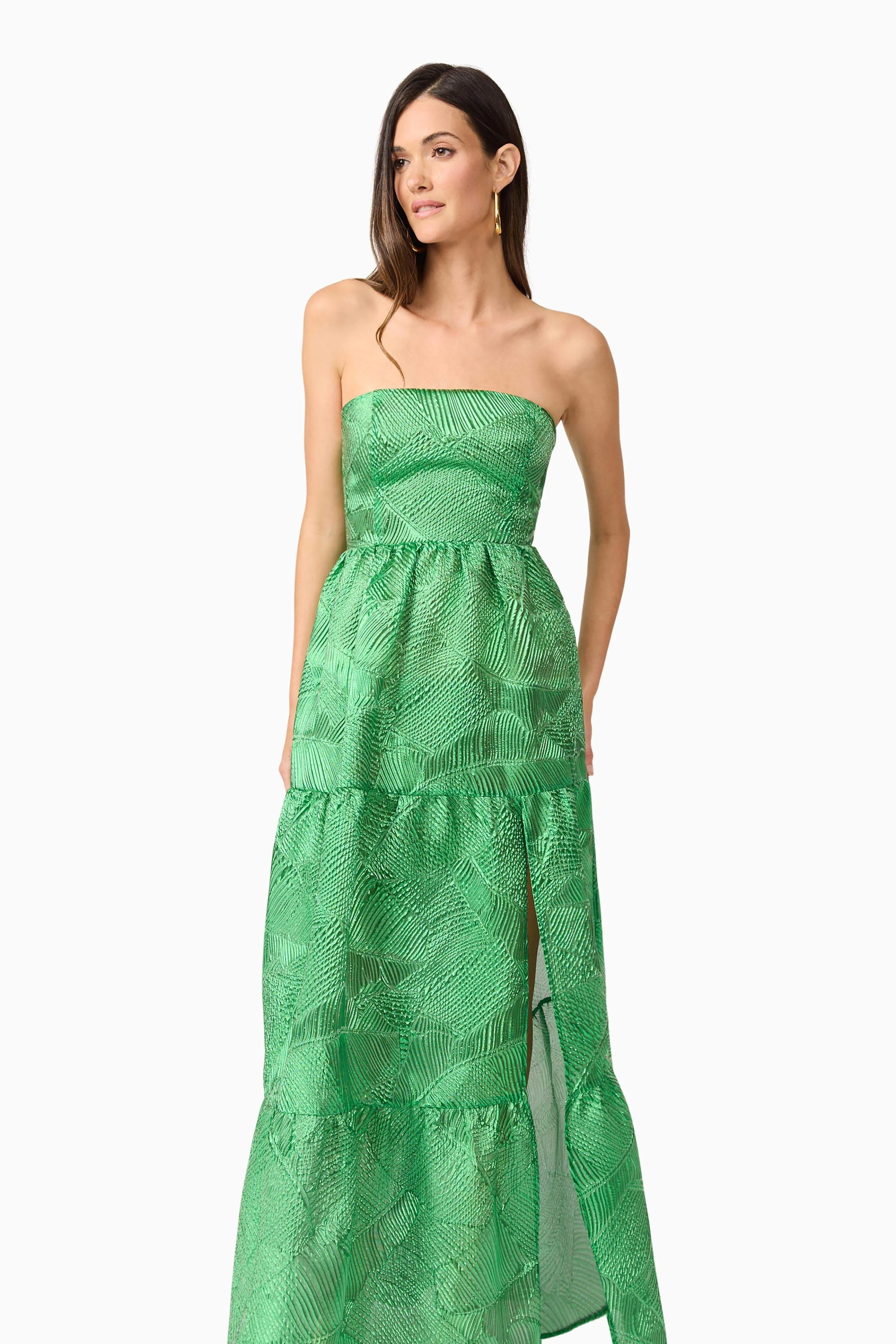 Ginnifer Strapless Maxi Dress in Green sold by Elliatt product image thumbnail 3