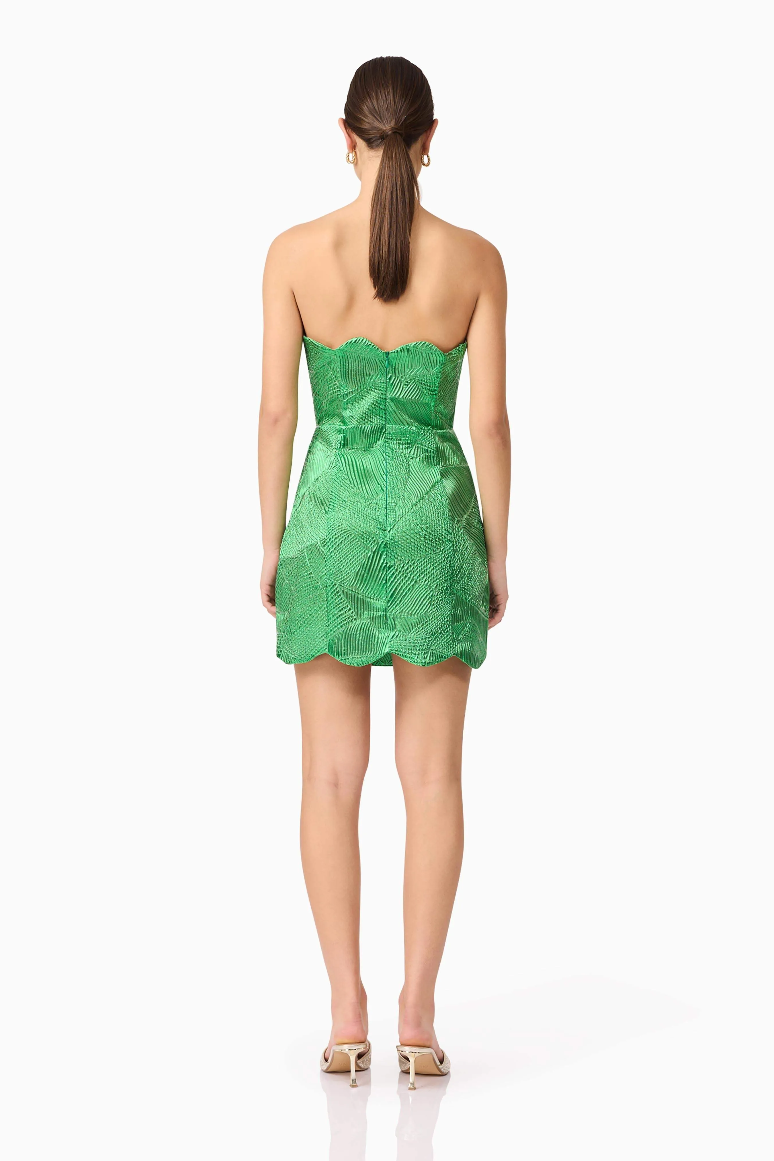 Ginnifer Strapless Mini Dress in Green sold by Elliatt product image thumbnail 5