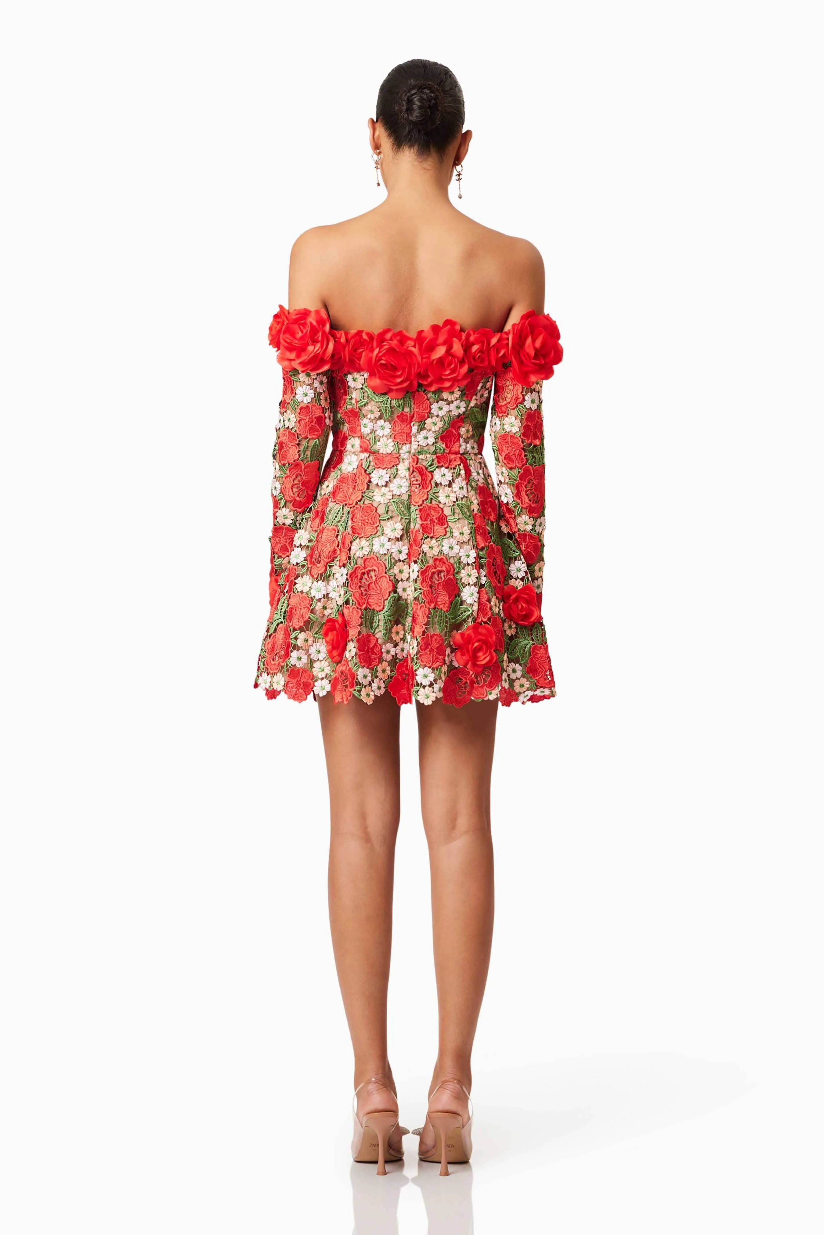 Roselyn Long Sleeve Dress In Red sold by Elliatt product image thumbnail 5