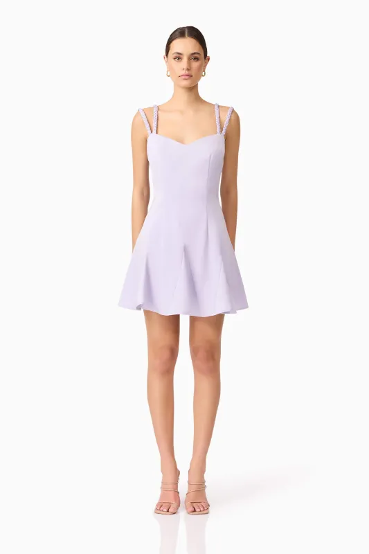 Anika A-Line Mini Dress in Purple sold by Elliatt