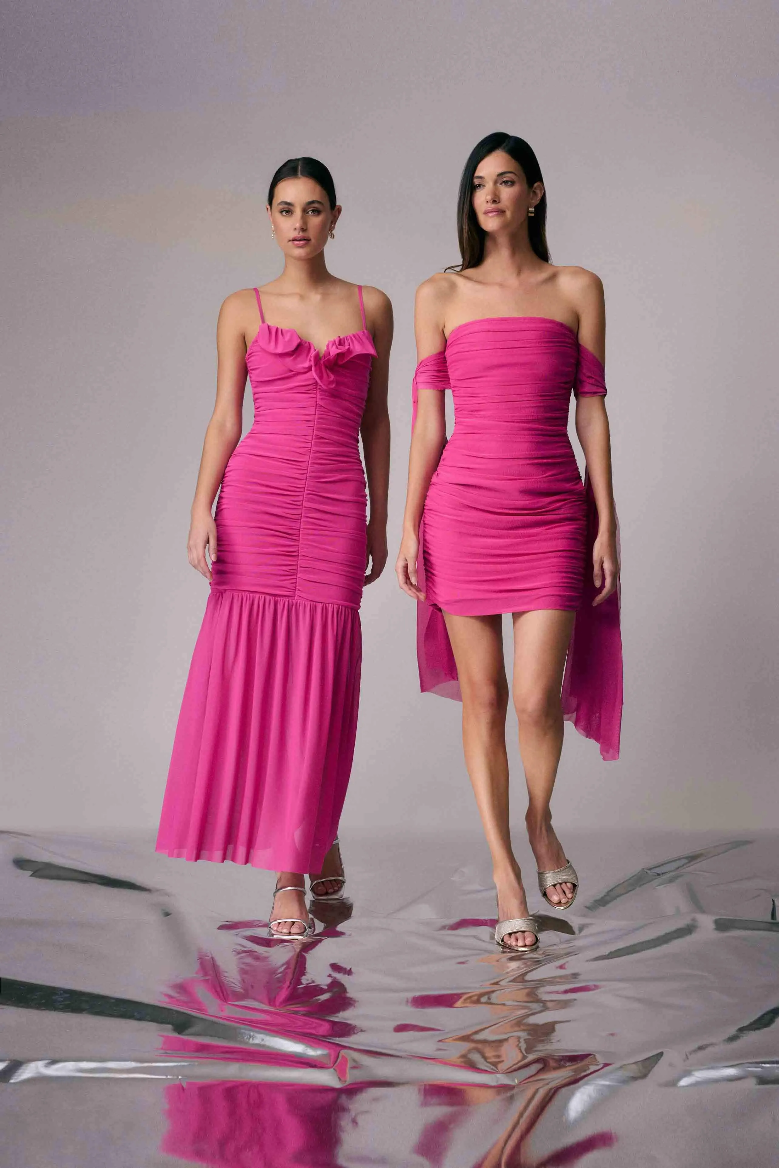 Celina Off The Shoulder Mini Dress in Pink sold by Elliatt product image thumbnail 2