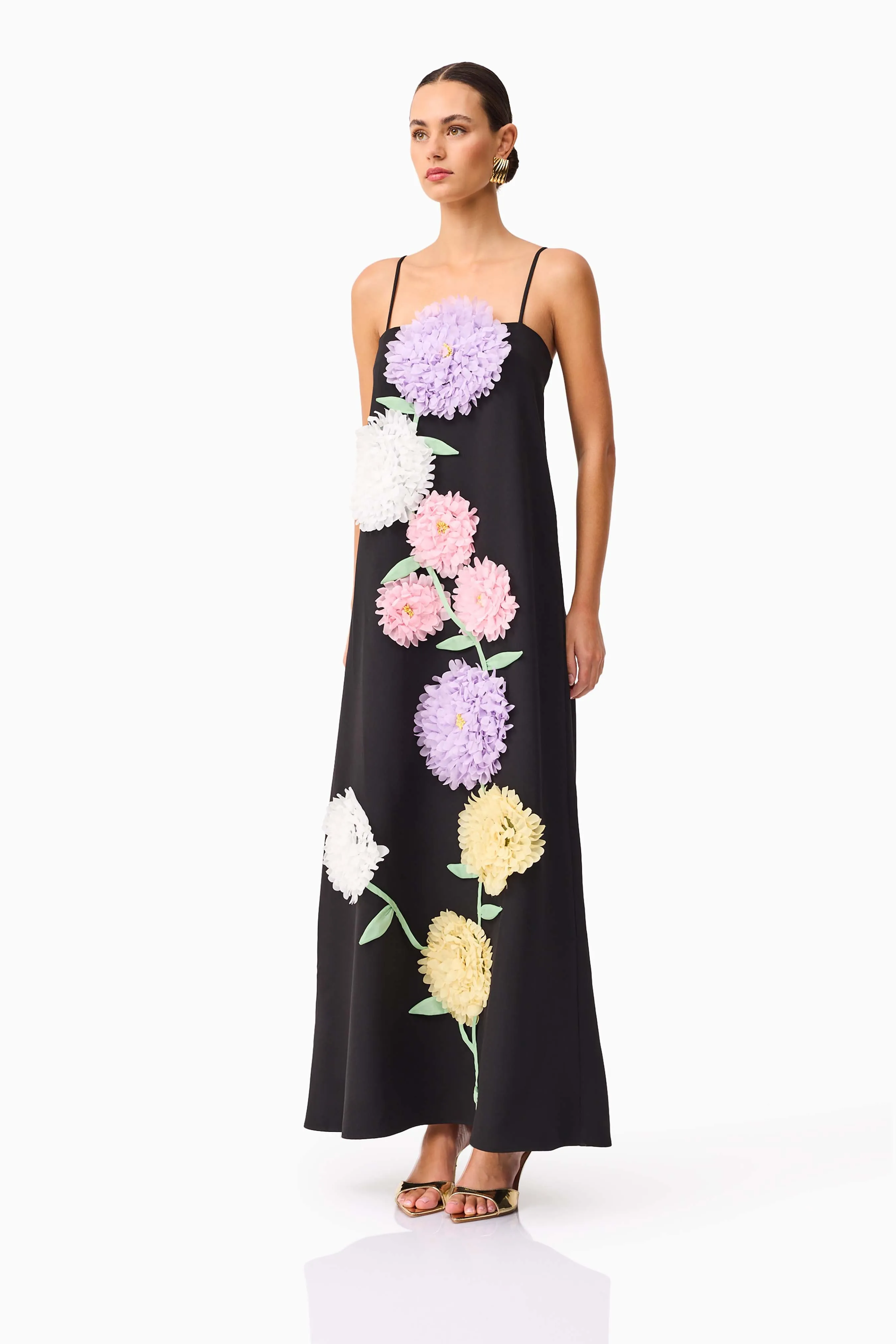 Buttercup Embroidered Maxi Dress in Black sold by Elliatt product image thumbnail 3