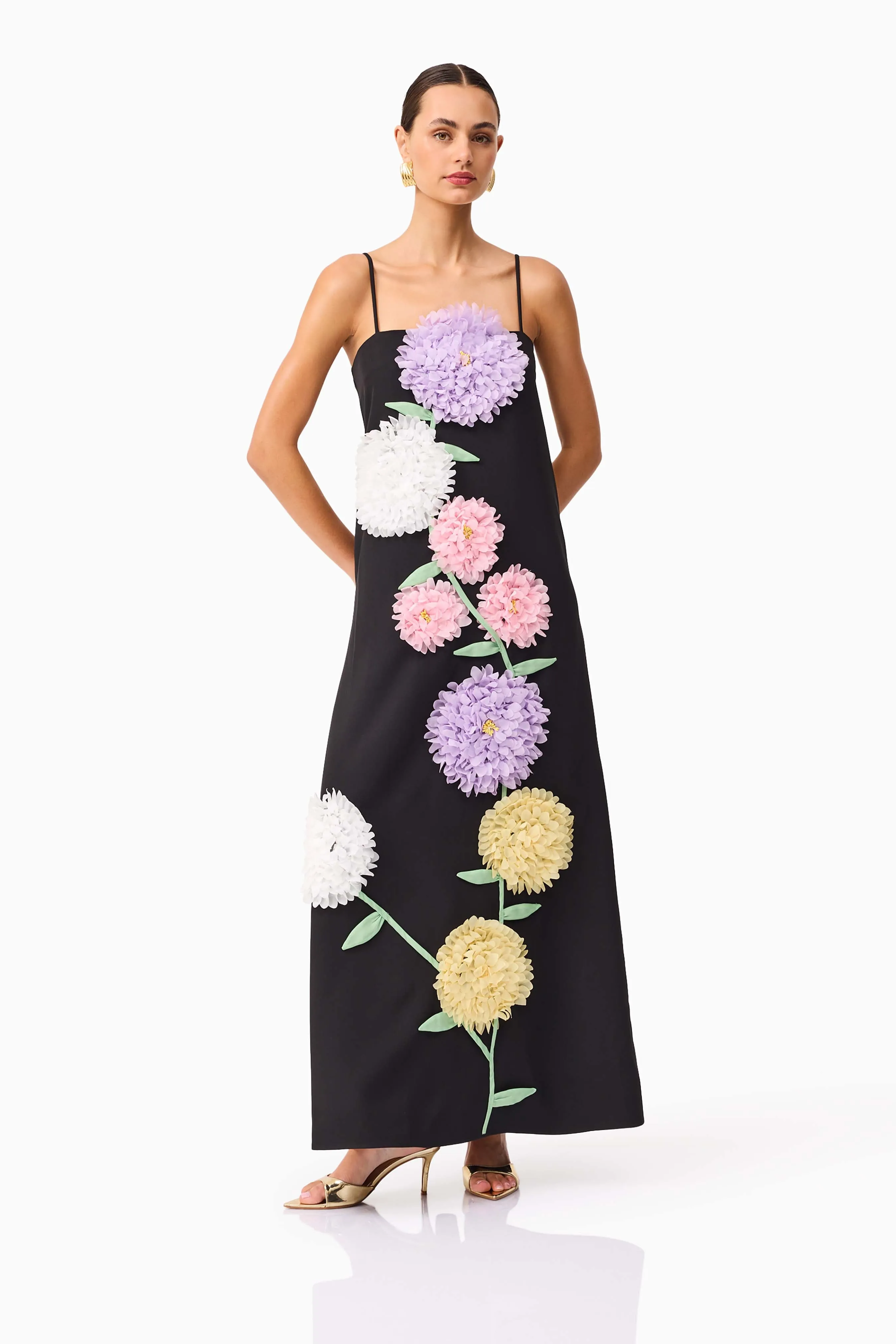 Buttercup Embroidered Maxi Dress in Black sold by Elliatt product image thumbnail 4