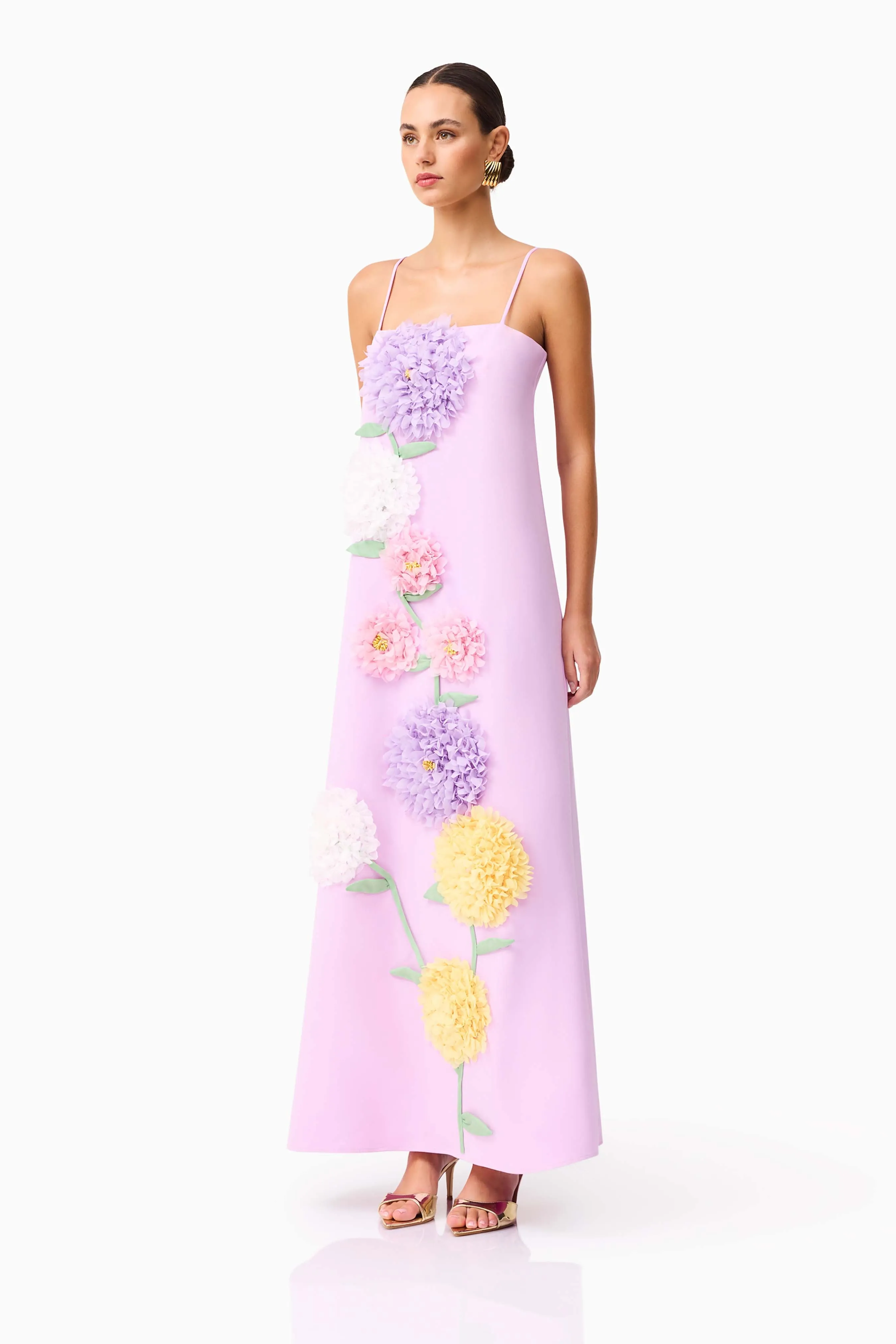 Buttercup Embroidered Maxi Dress in Purple sold by Elliatt product image thumbnail 4