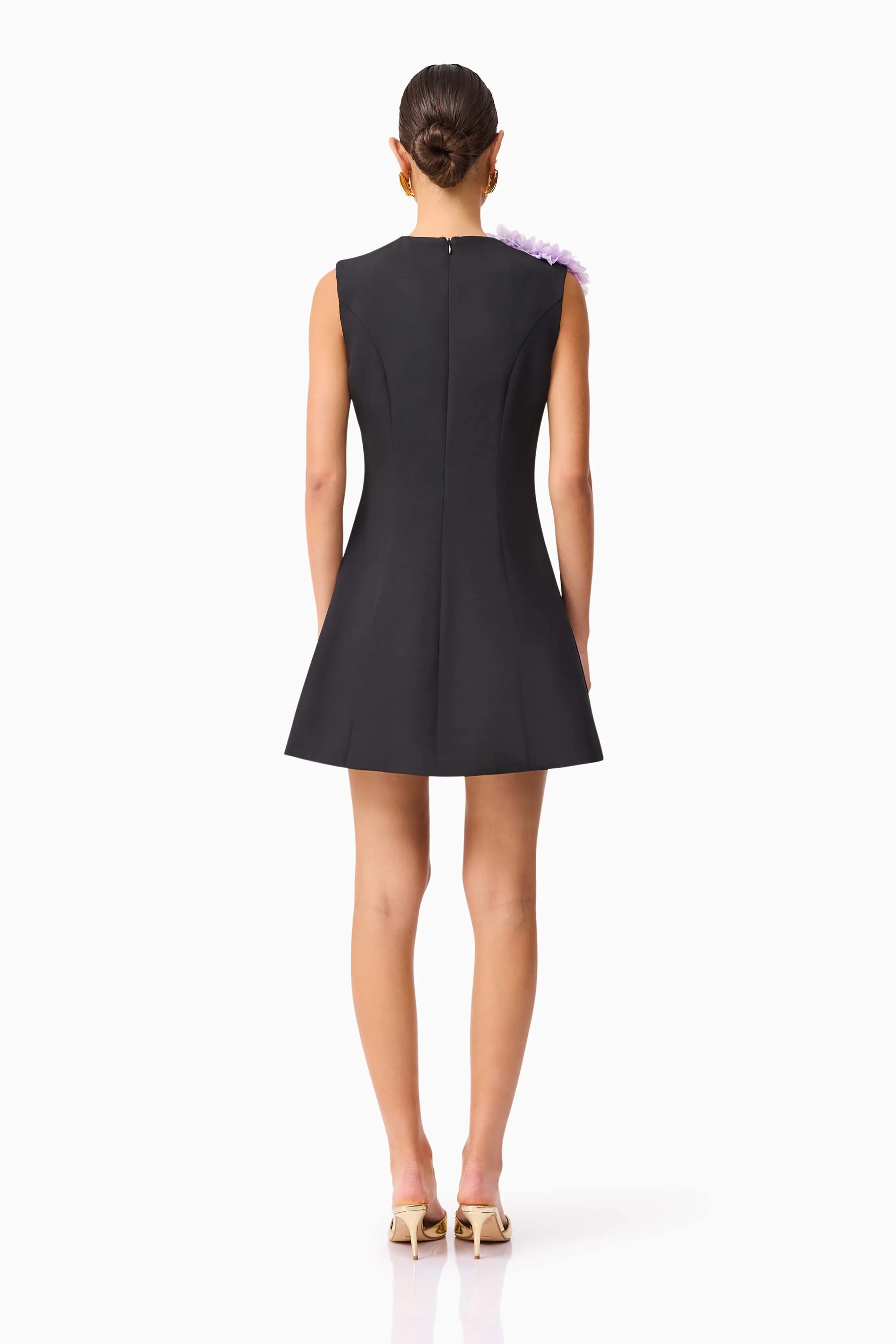 Buttercup Embroidered Mini Dress in Black sold by Elliatt product image thumbnail 5