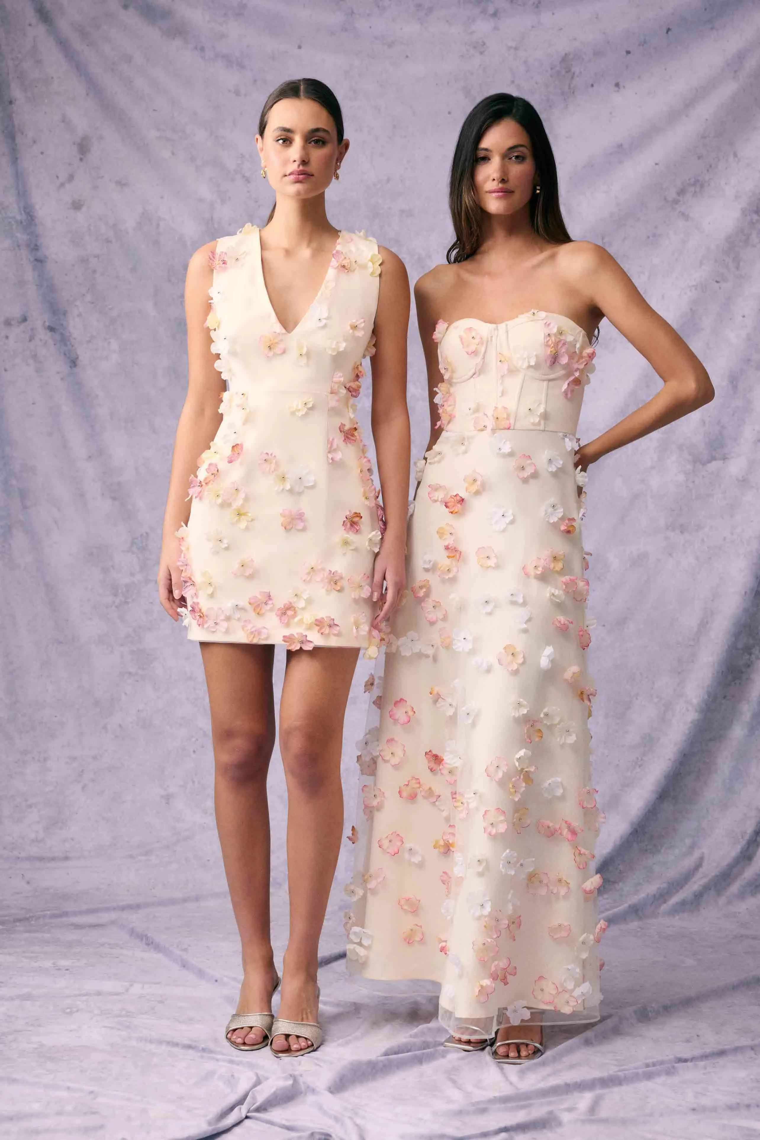 Livia V Neck Mini Dress in Yellow sold by Elliatt product image thumbnail 2