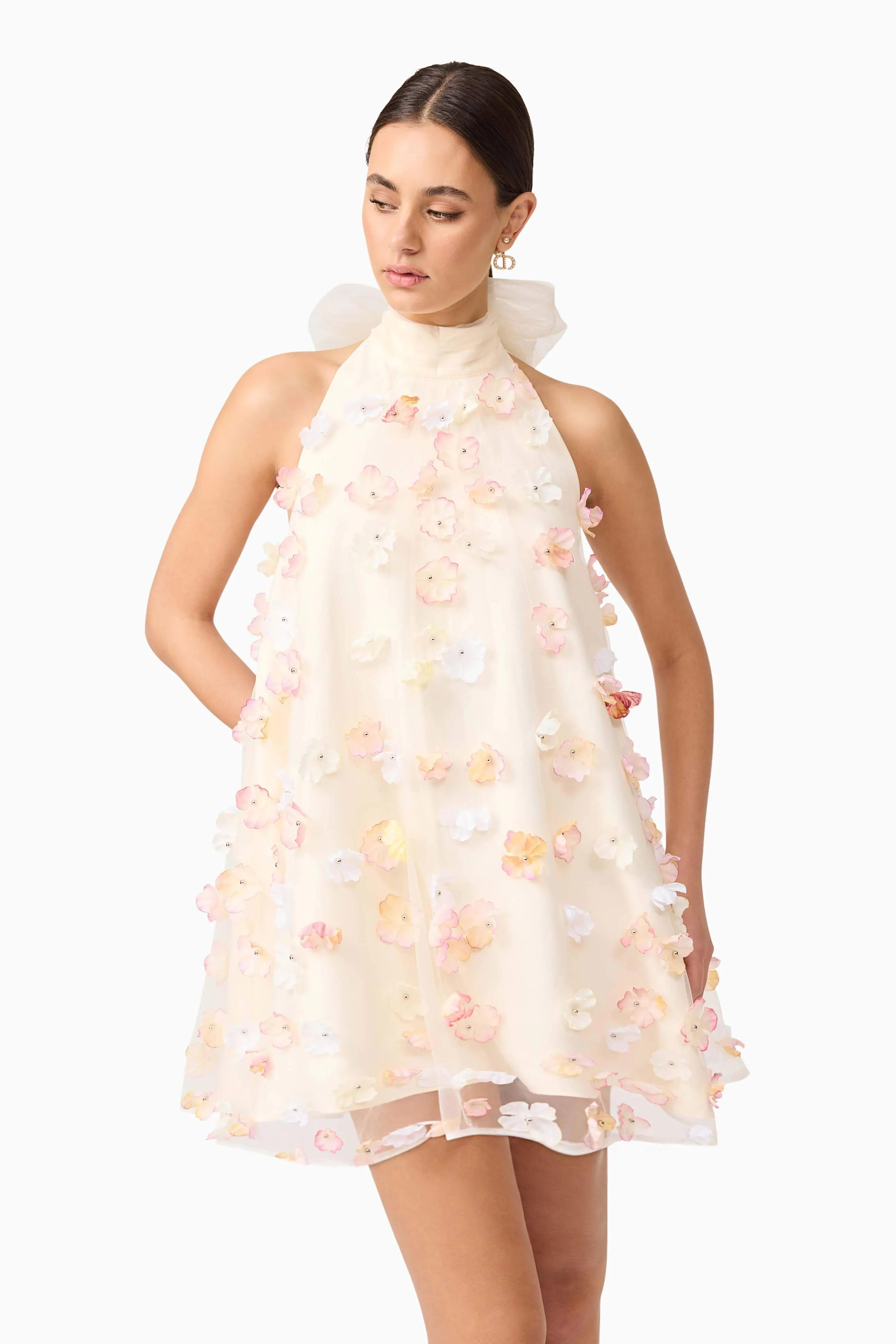 Livia Trapeze Mini Dress in Yellow sold by Elliatt product image thumbnail 3