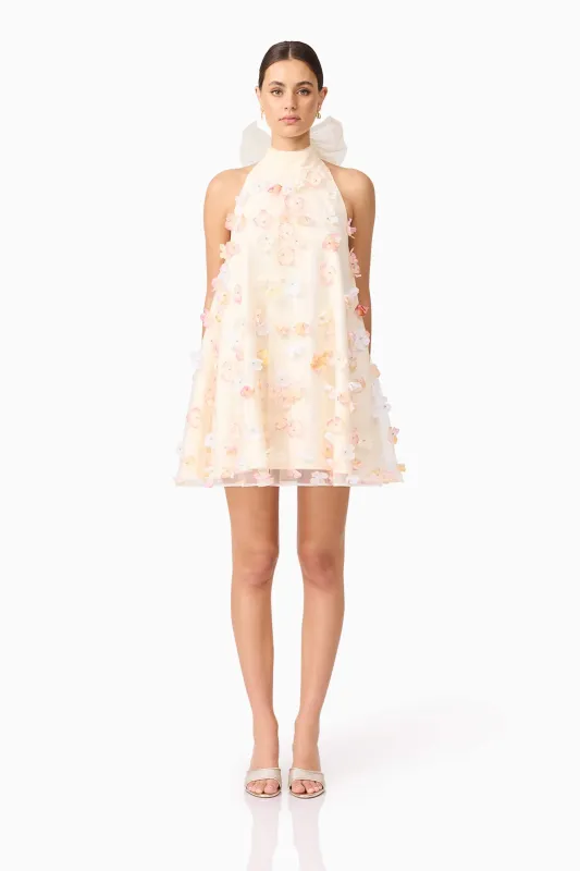 Livia Trapeze Mini Dress in Yellow sold by Elliatt