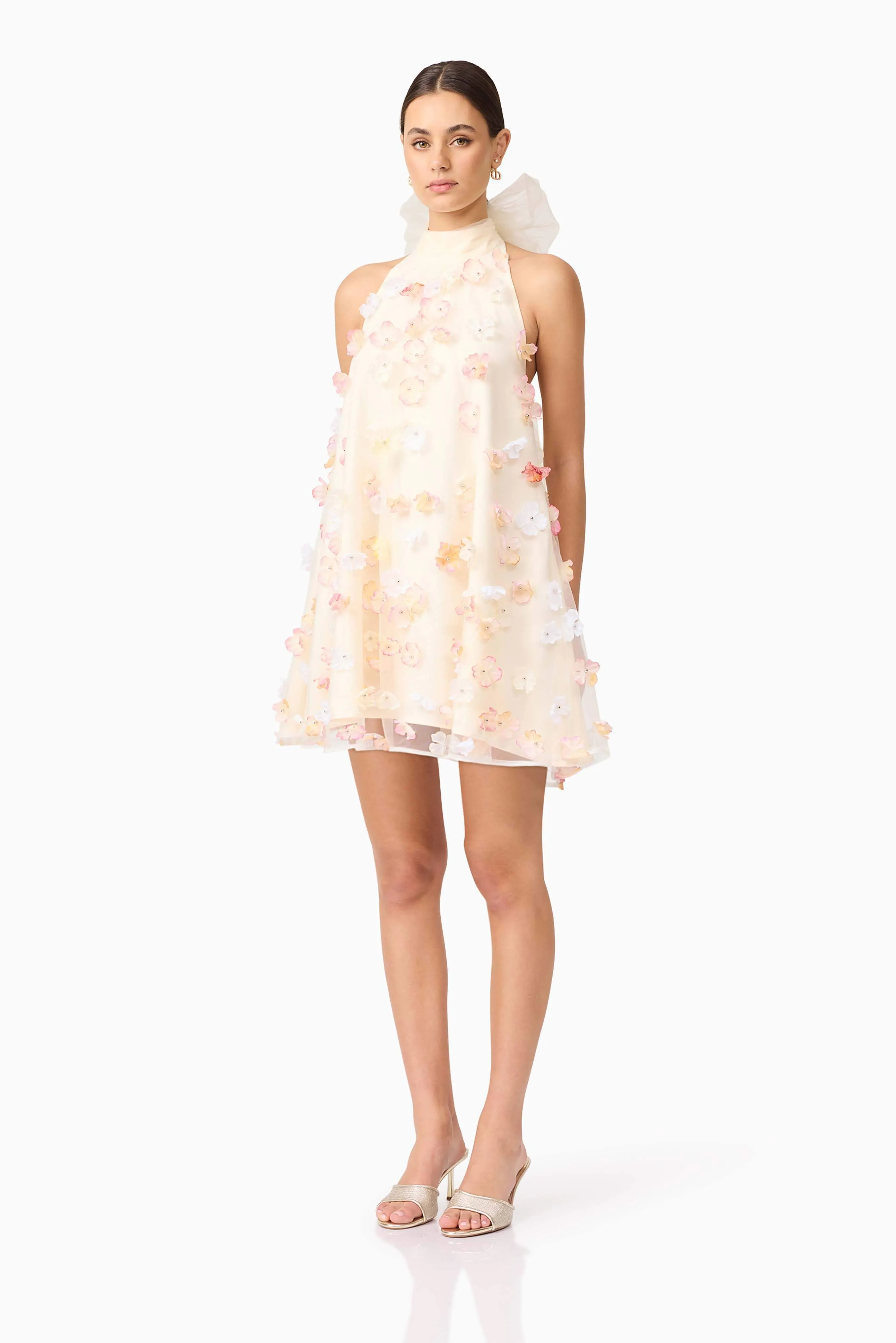 Livia Trapeze Mini Dress in Yellow sold by Elliatt product image thumbnail 5