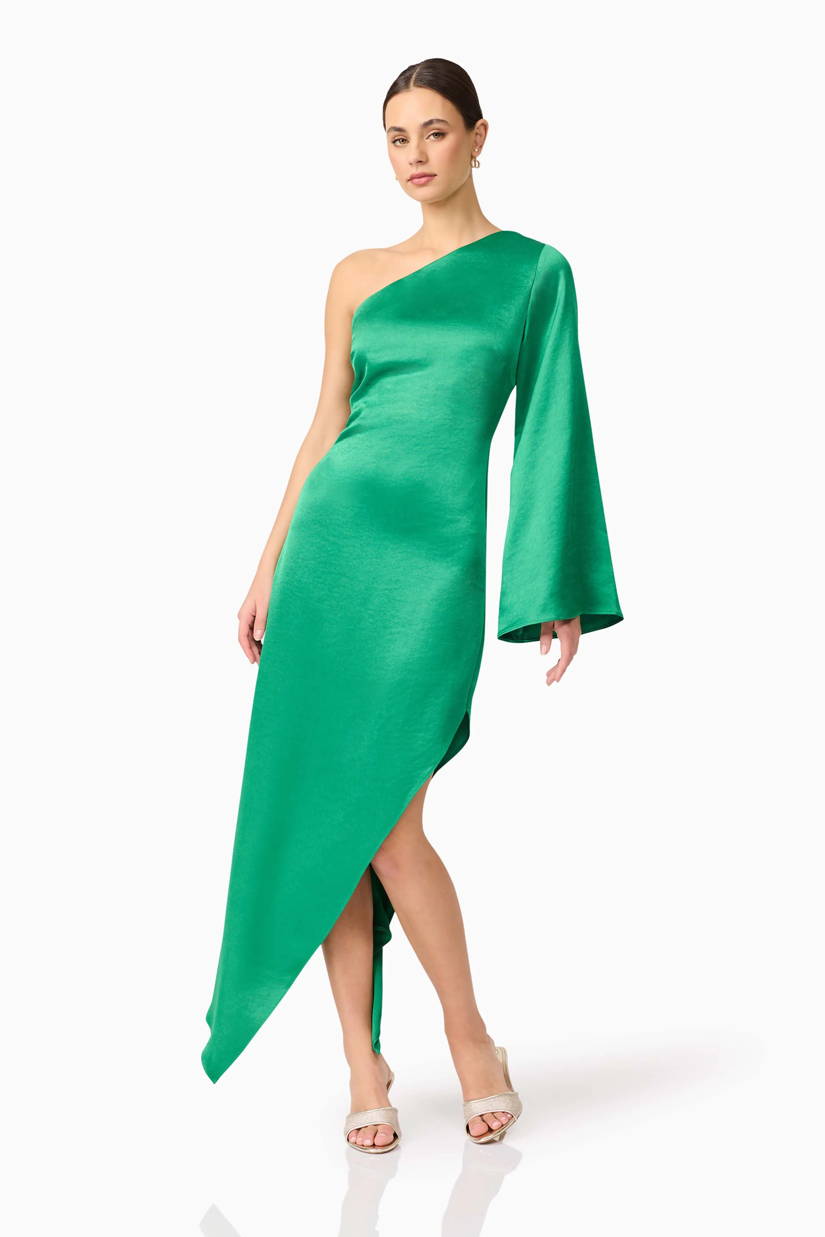 Ameera One Soulder Hilo Gown in Green sold by Elliatt product image thumbnail 2