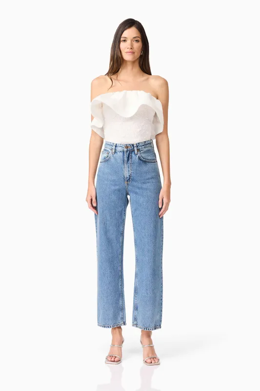 Dandelione Strapless Top in White sold by Elliatt