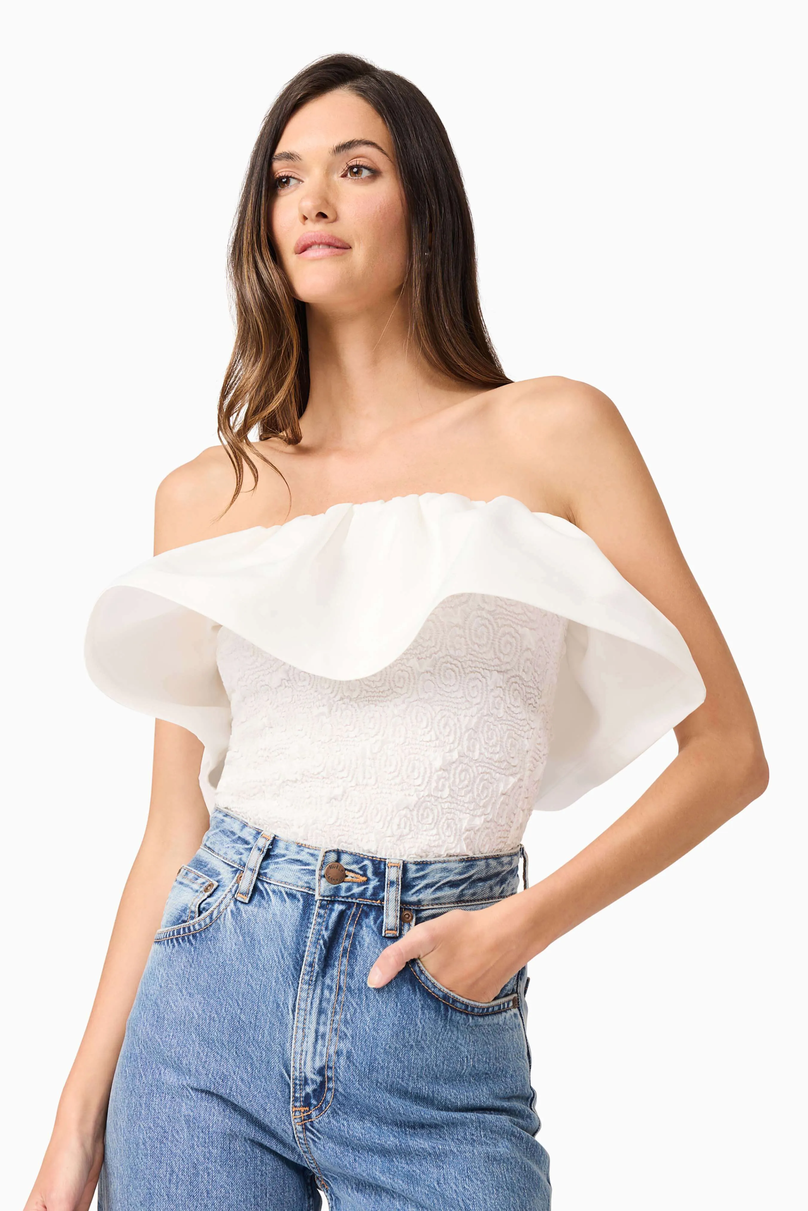 Dandelione Strapless Top in White sold by Elliatt product image thumbnail 2