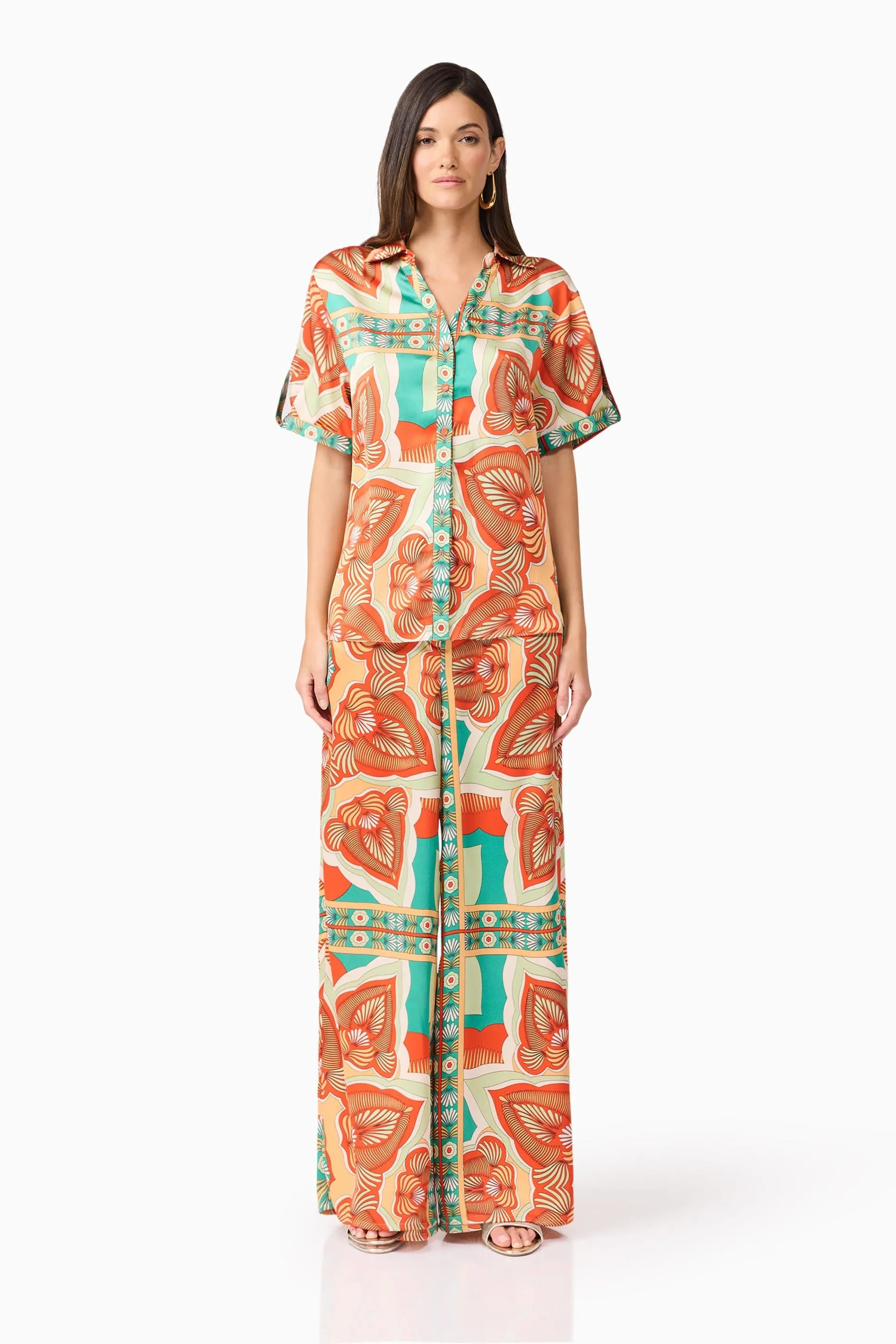 Neomi Satin Set in Orange sold by Elliatt