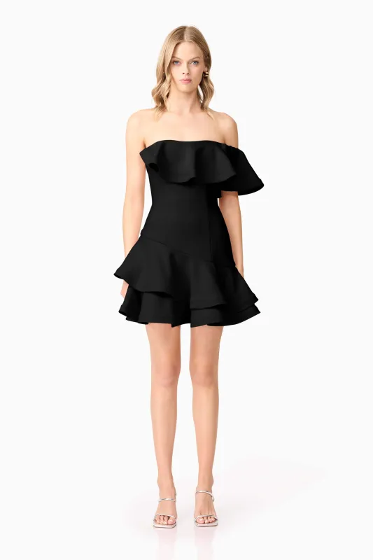 Ava Strapless Mini Dress in Black sold by Elliatt