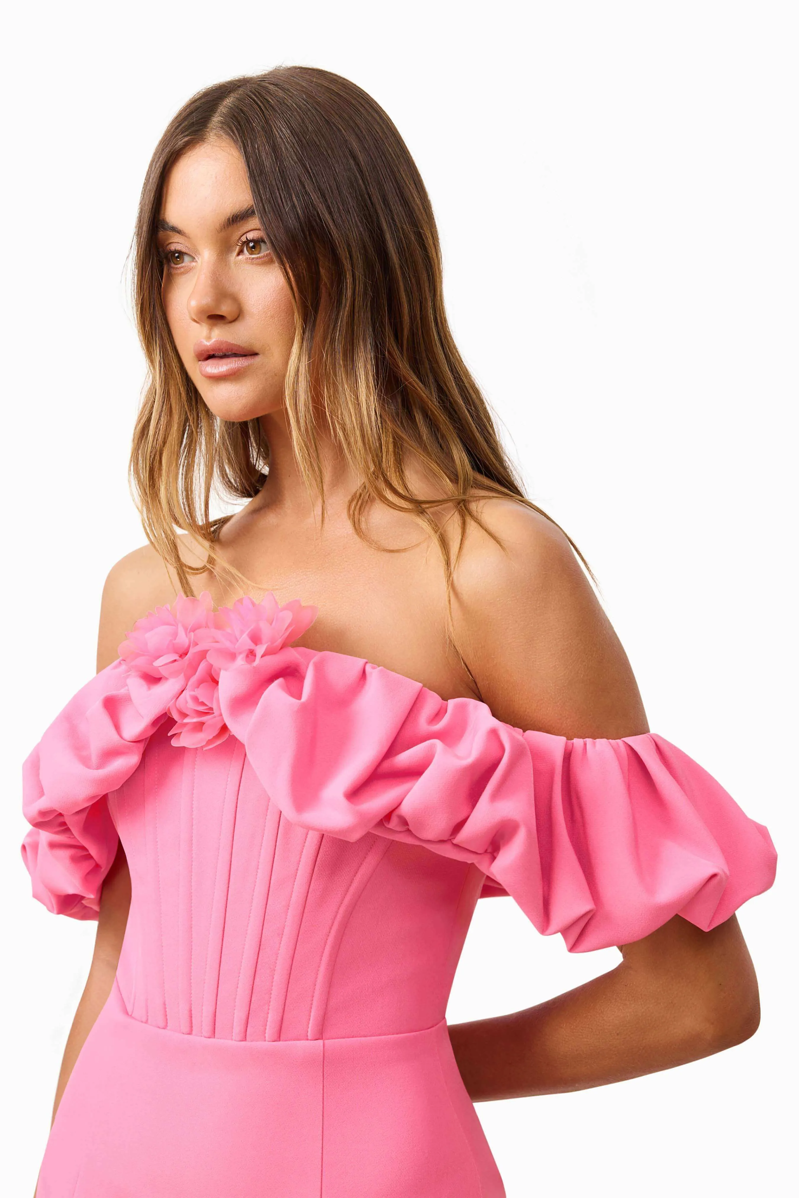 Klara Off The Shoulder Mini Dress in Pink sold by Elliatt product image thumbnail 2