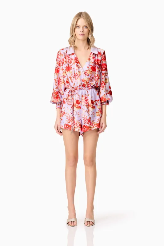Elina Long Sleeve Playsuit in Purple sold by Elliatt