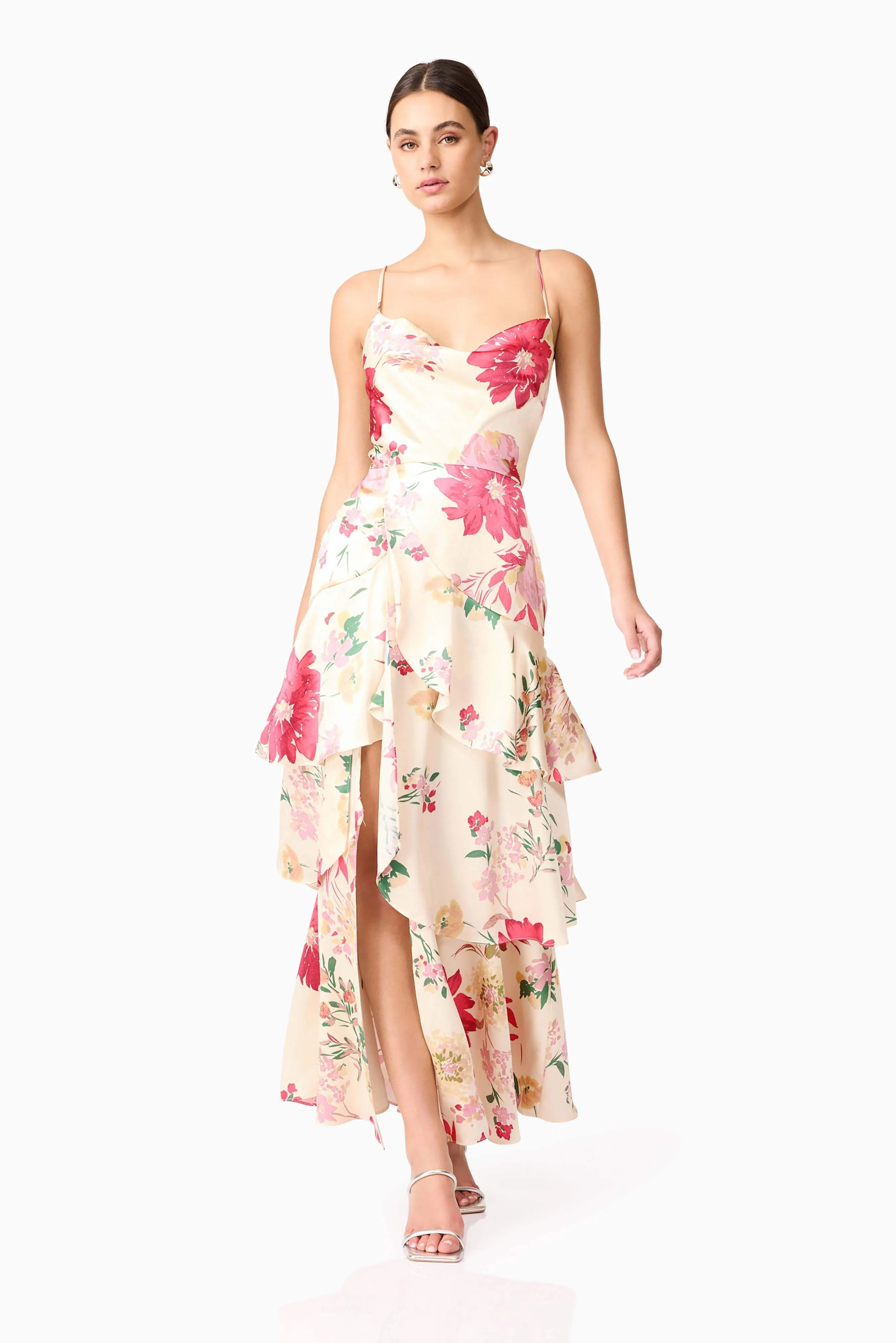 Rosalina Tiered Maxi Dress in Floral sold by Elliatt product image thumbnail 5