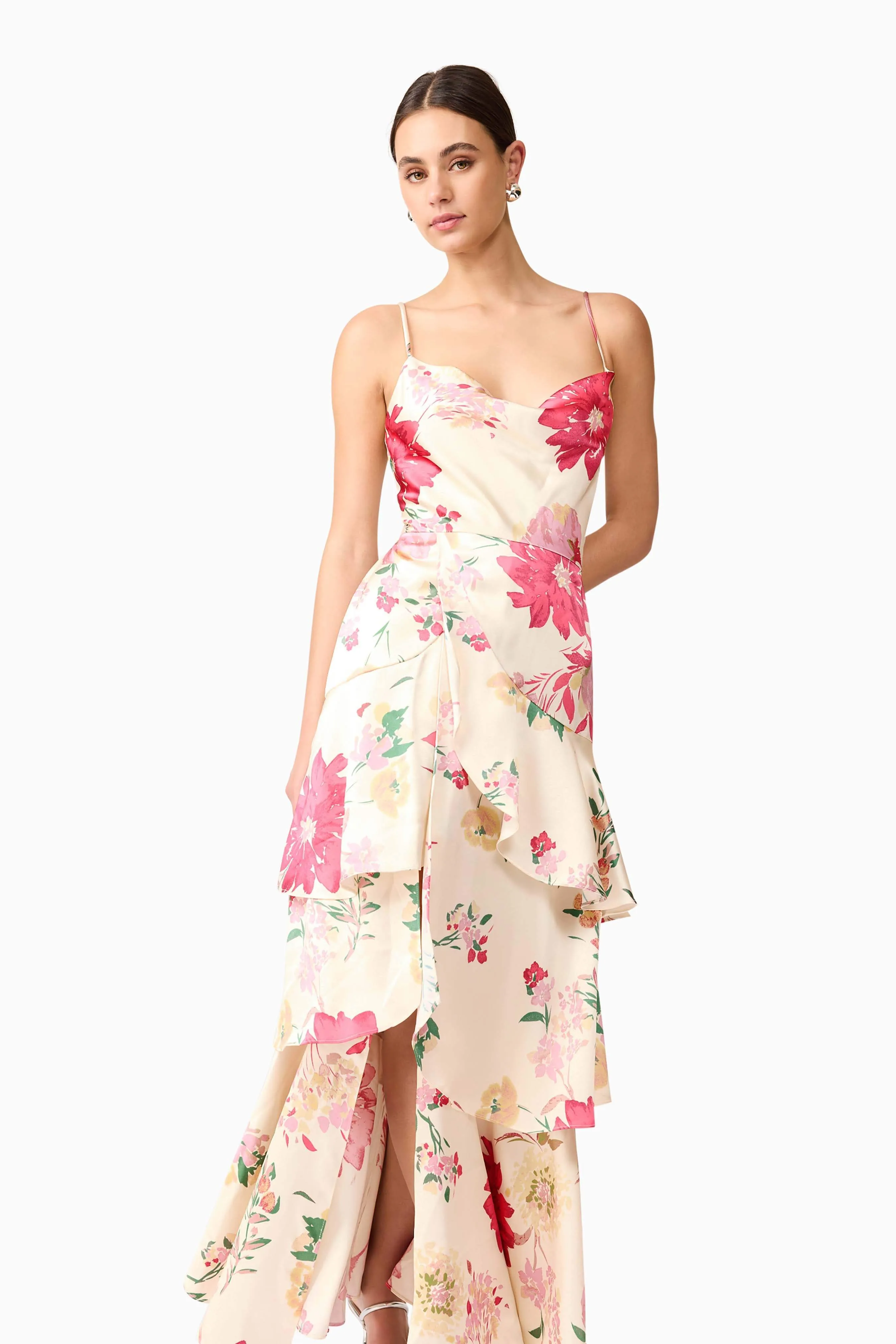 Rosalina Tiered Maxi Dress in Floral sold by Elliatt product image thumbnail 2