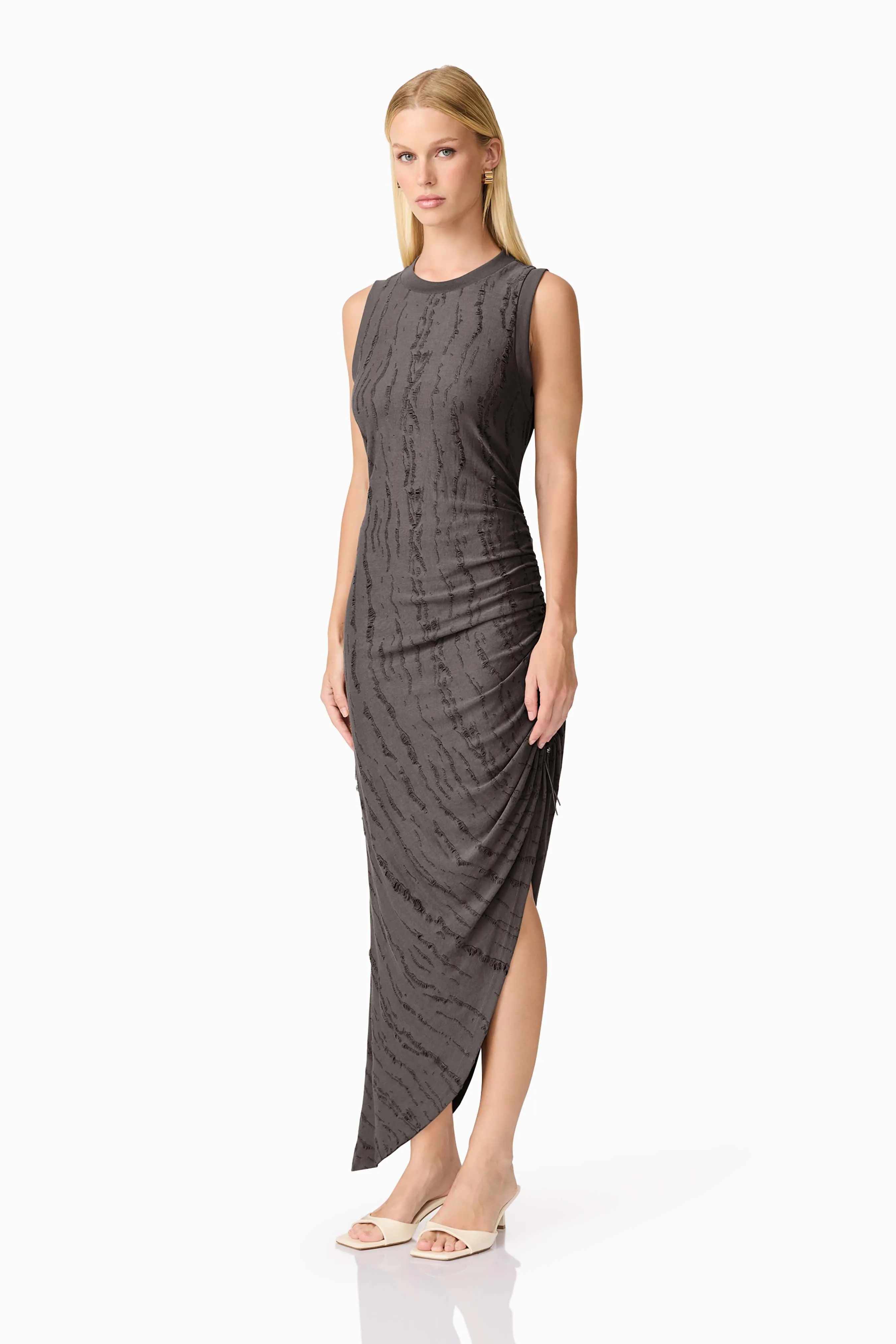 CURAAE Lavania Asymmetrical Midi Dress in Grey sold by Elliatt product image thumbnail 2