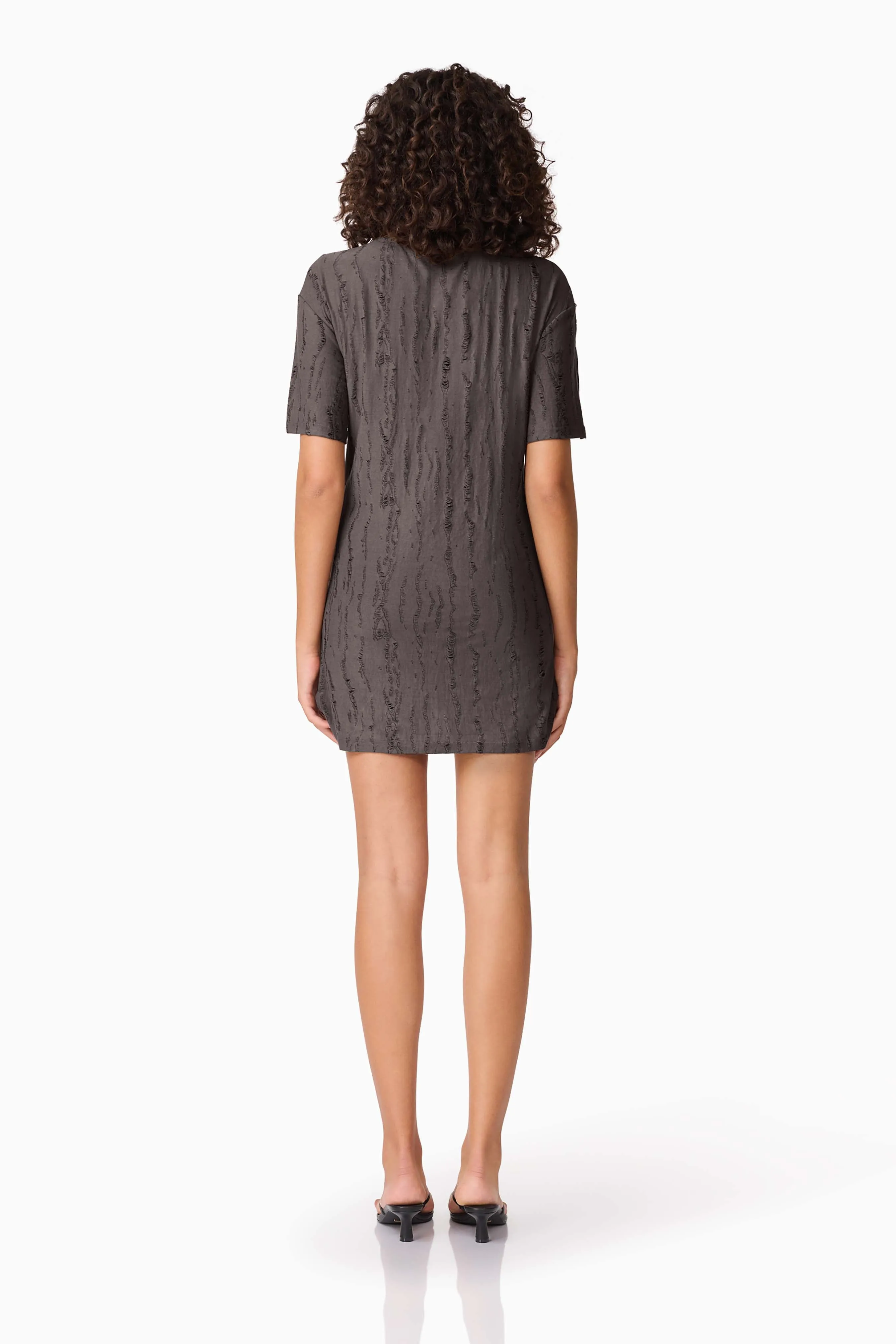 CURAAE Lavania Short Sleeve Mini Dress in Grey sold by Elliatt product image thumbnail 5