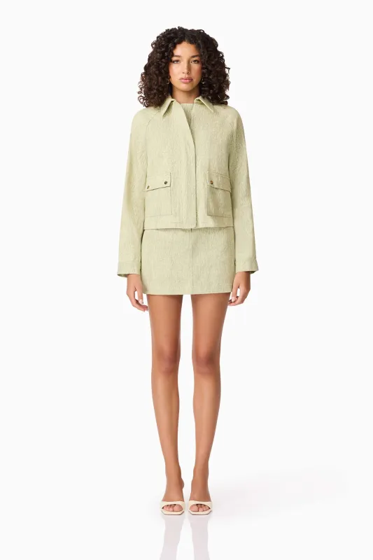 CURAAE Greta Jacket & Mini Skirt Set in Green sold by Elliatt