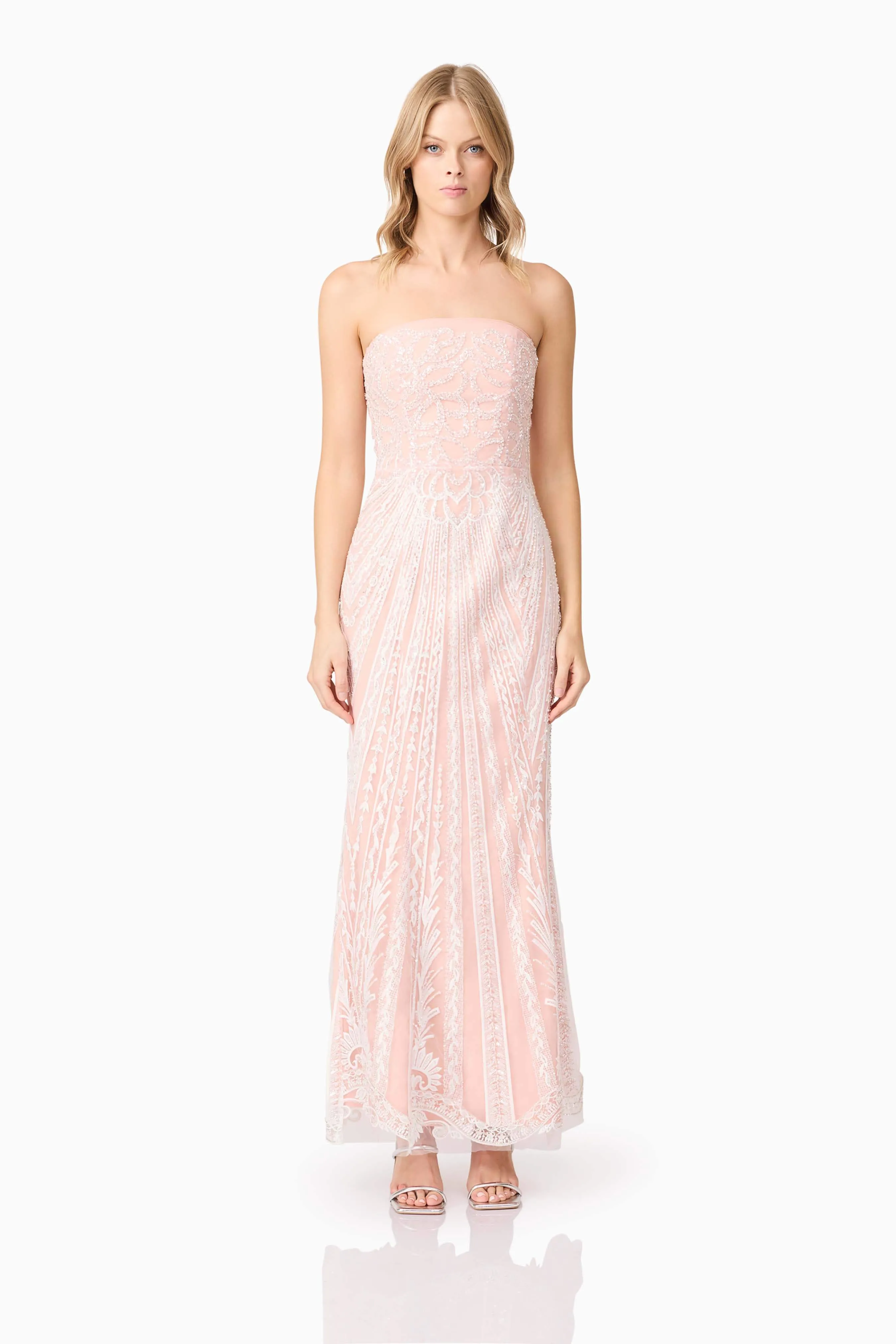 Kiki Strapless Gown in Pink sold by Elliatt