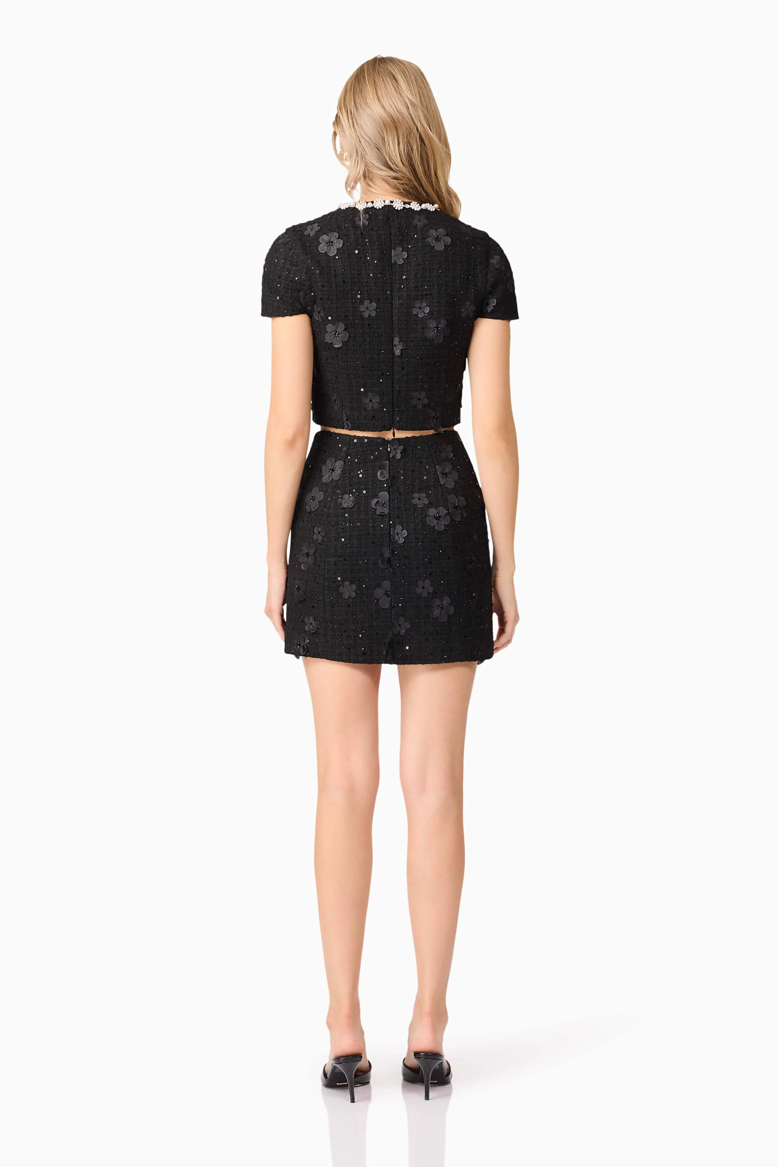 Ellouise Embellished Tweed Set in Black sold by Elliatt product image thumbnail 5