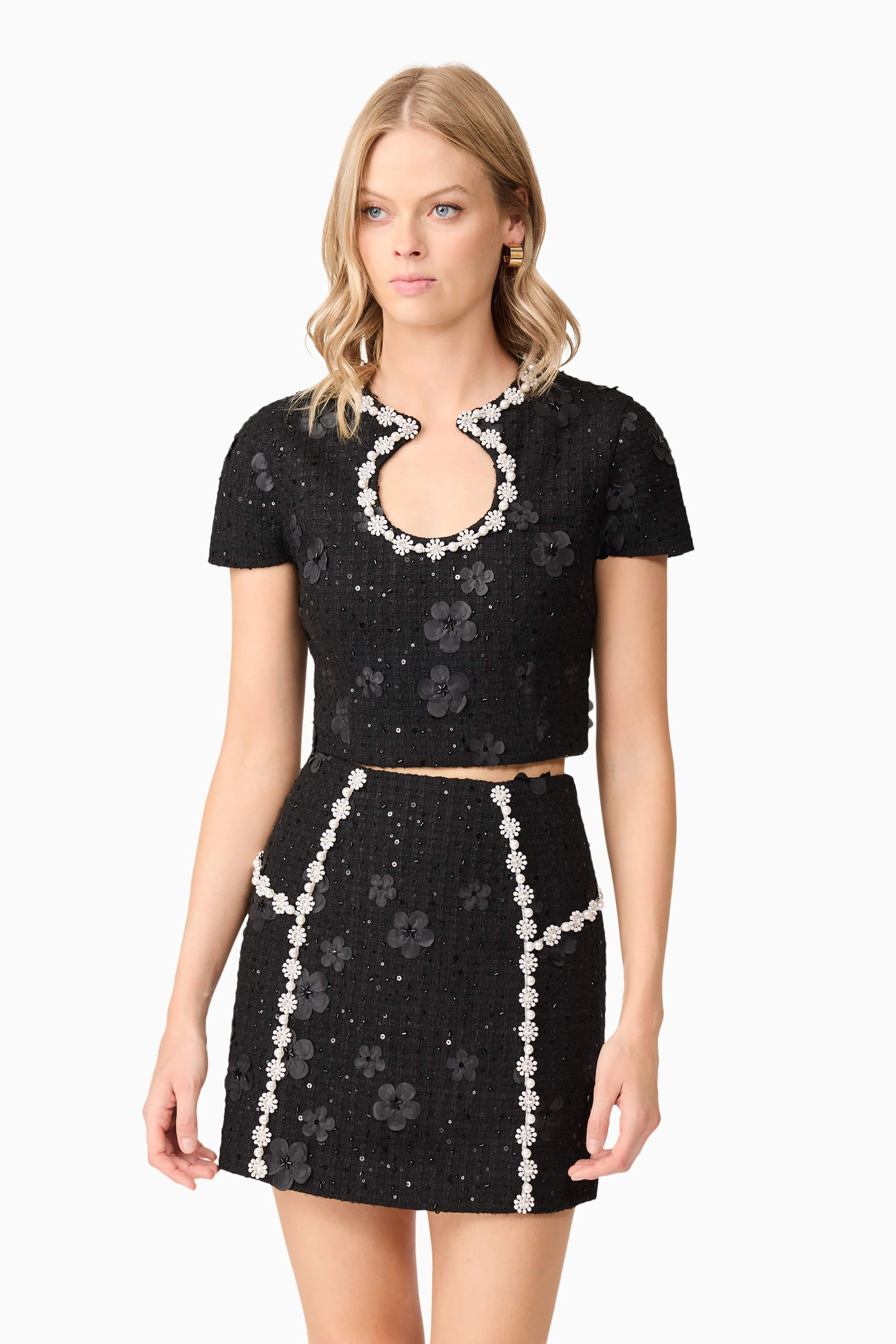 Ellouise Embellished Tweed Set in Black sold by Elliatt product image thumbnail 2
