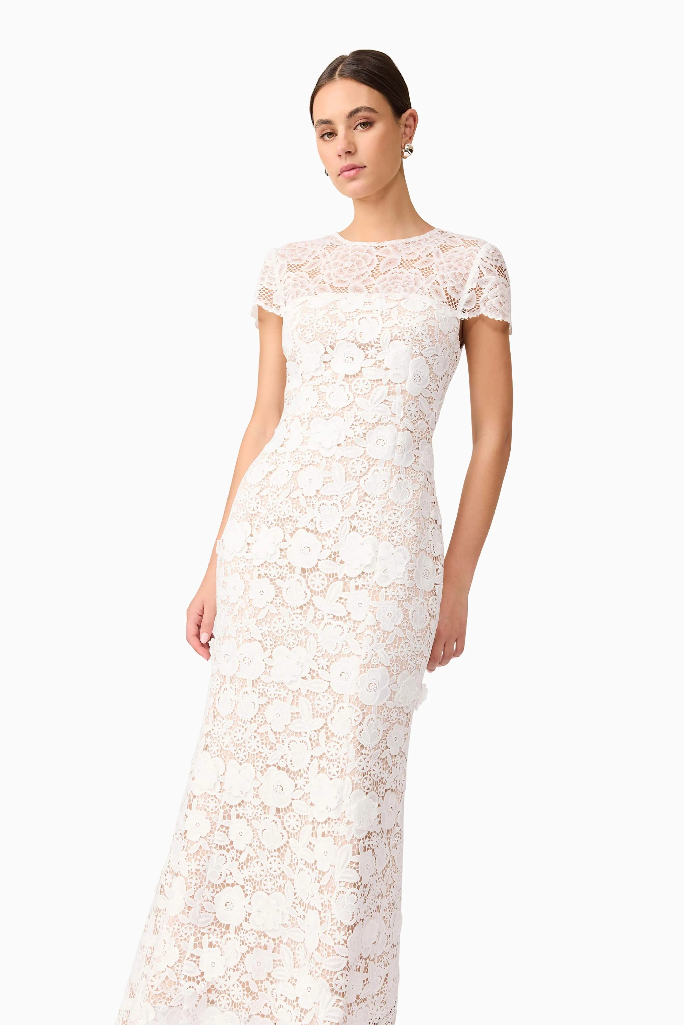 Margot Lace Maxi Dress in White sold by Elliatt product image thumbnail 2