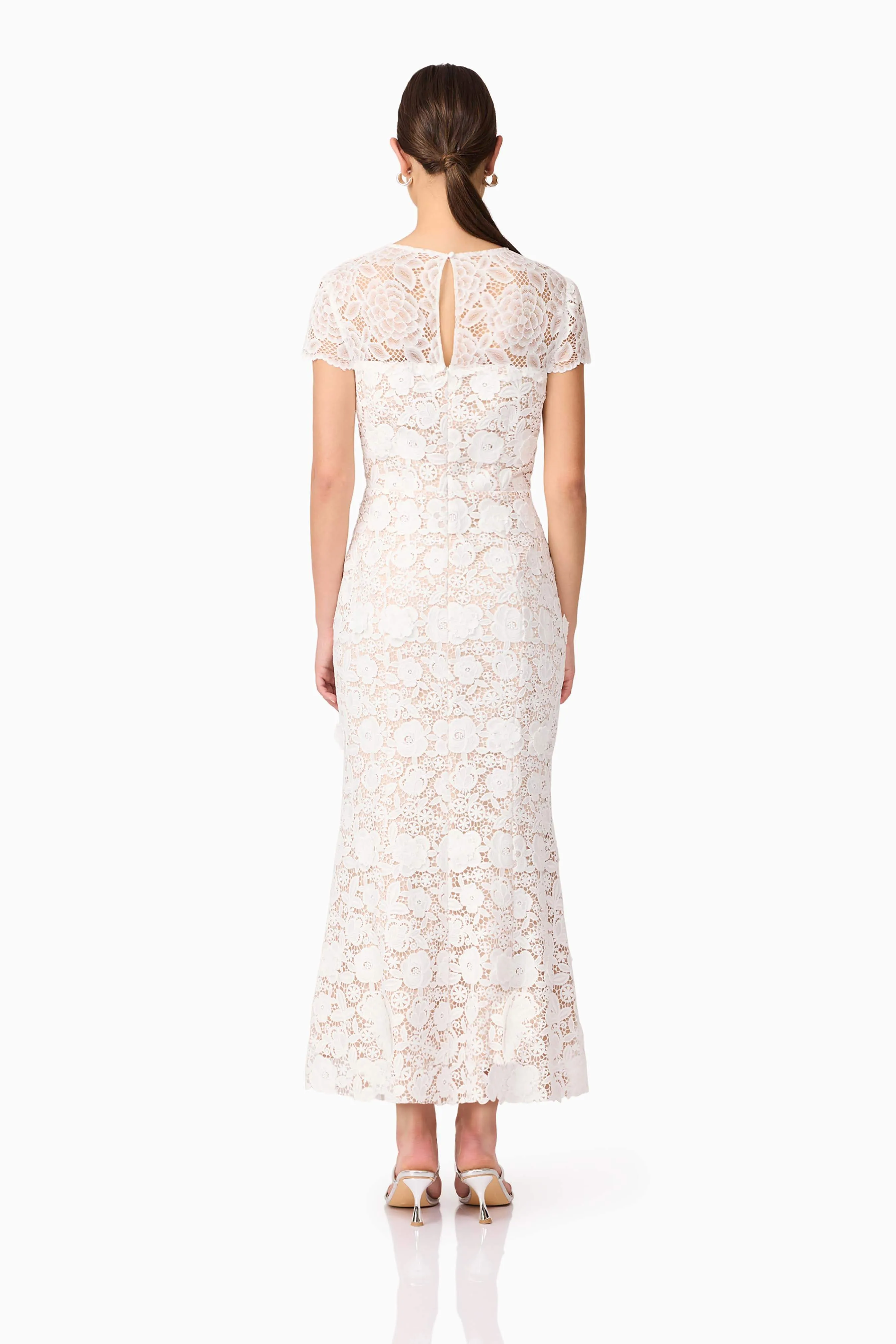 Margot Lace Maxi Dress in White sold by Elliatt product image thumbnail 5