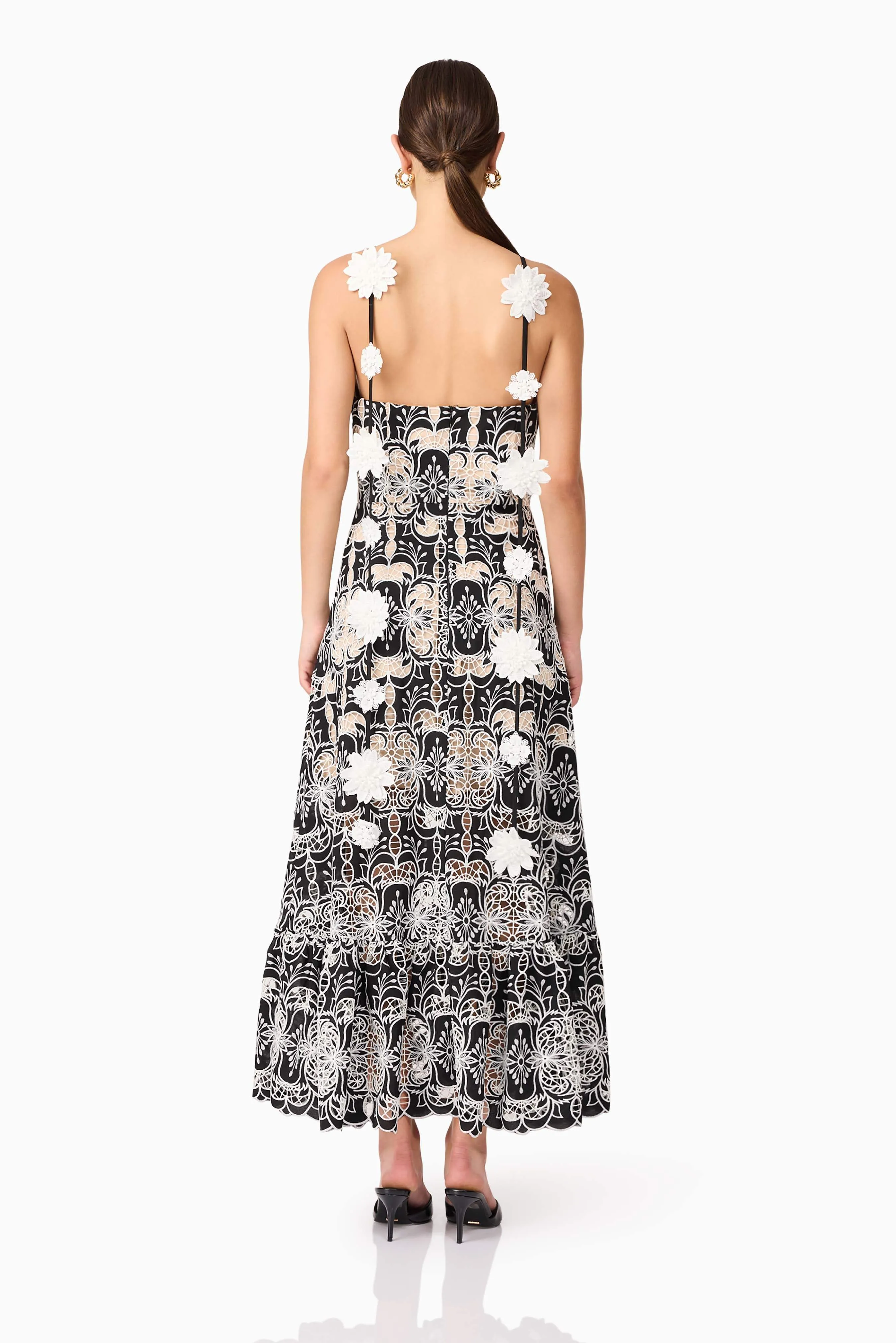 Jolie Floral Midi Dress in Black sold by Elliatt product image thumbnail 4